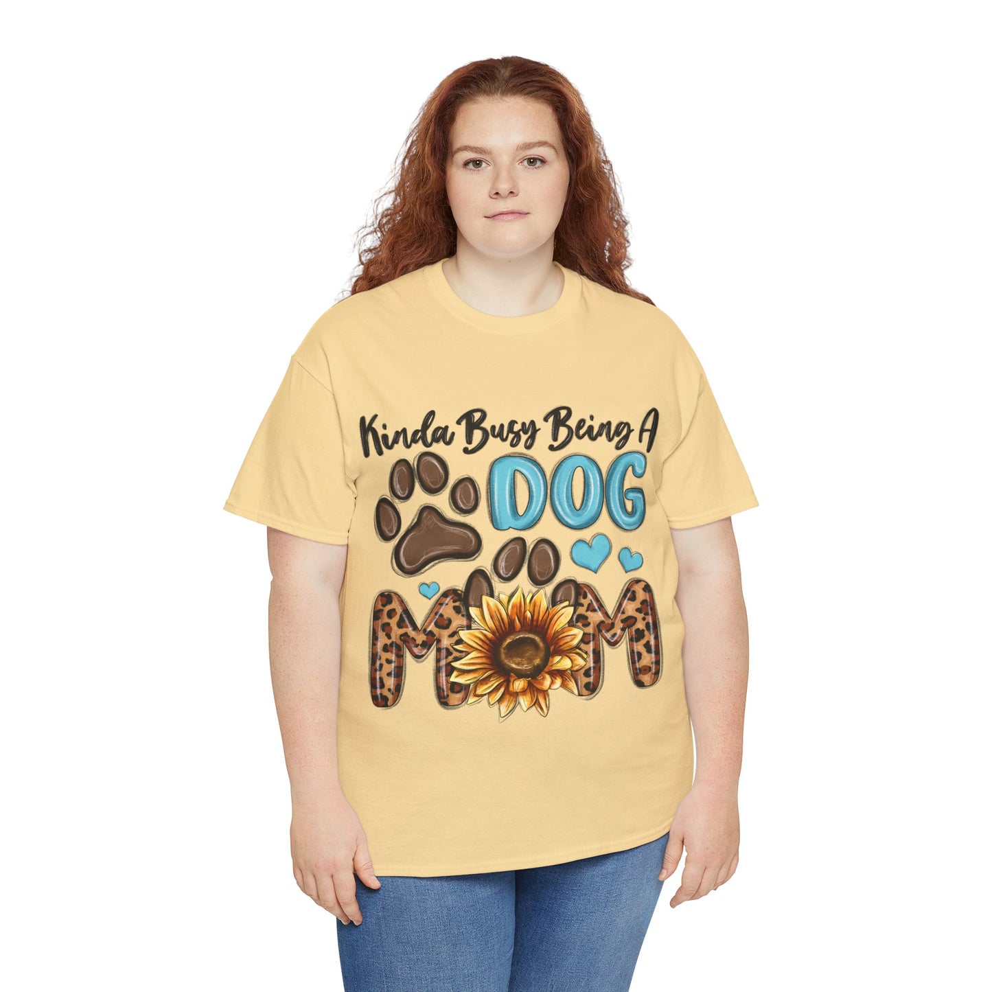 Busy Being A Dog Mom Unisex Heavy Cotton Tee