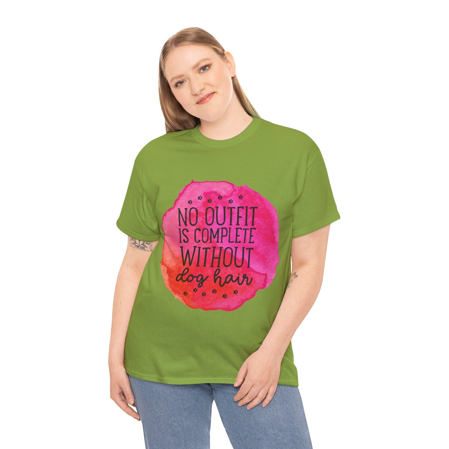 No Outfit Is Complete Without Dog Hair Unisex Heavy Cotton Tee