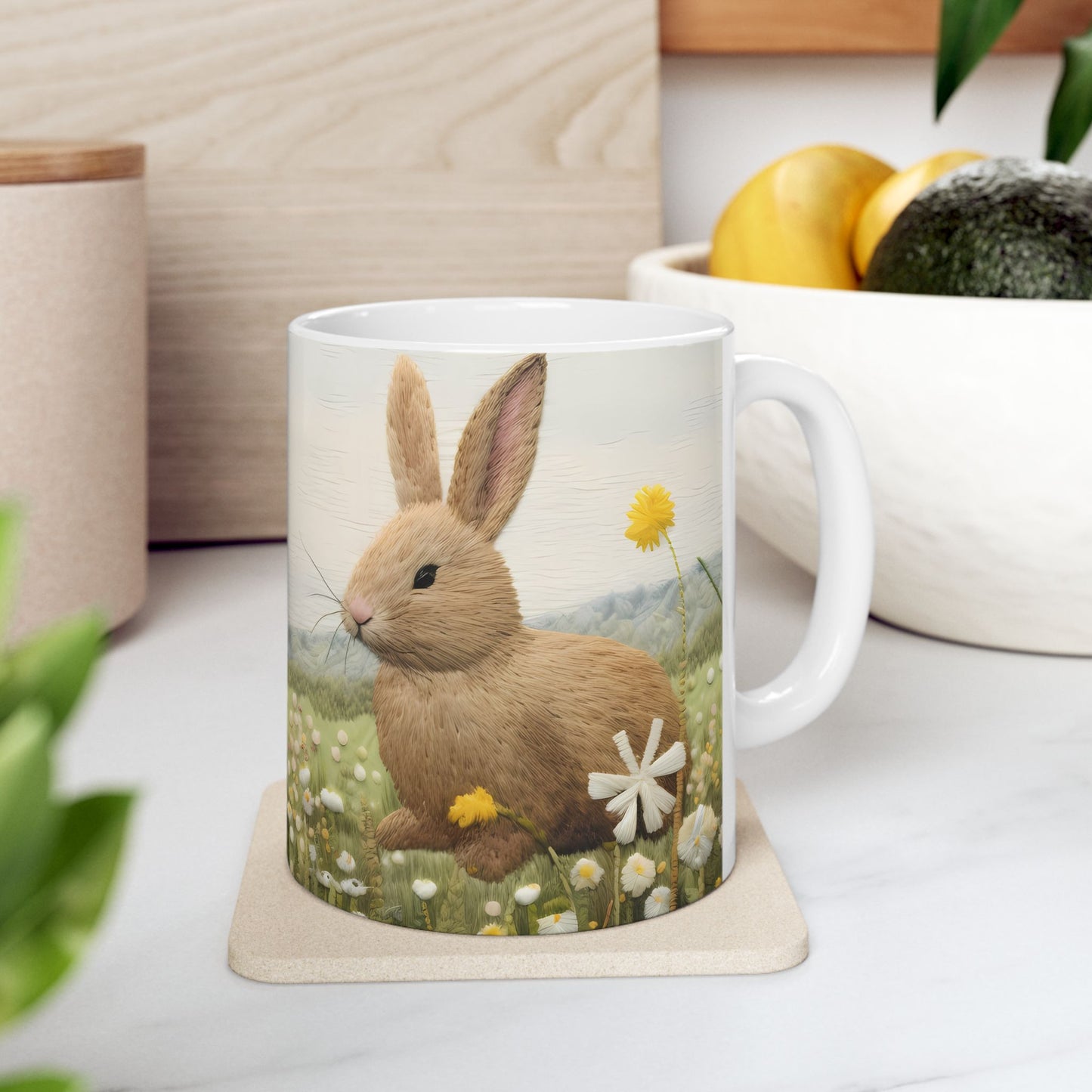 Spring Bunnies Ceramic Mug, (11oz, 15oz)