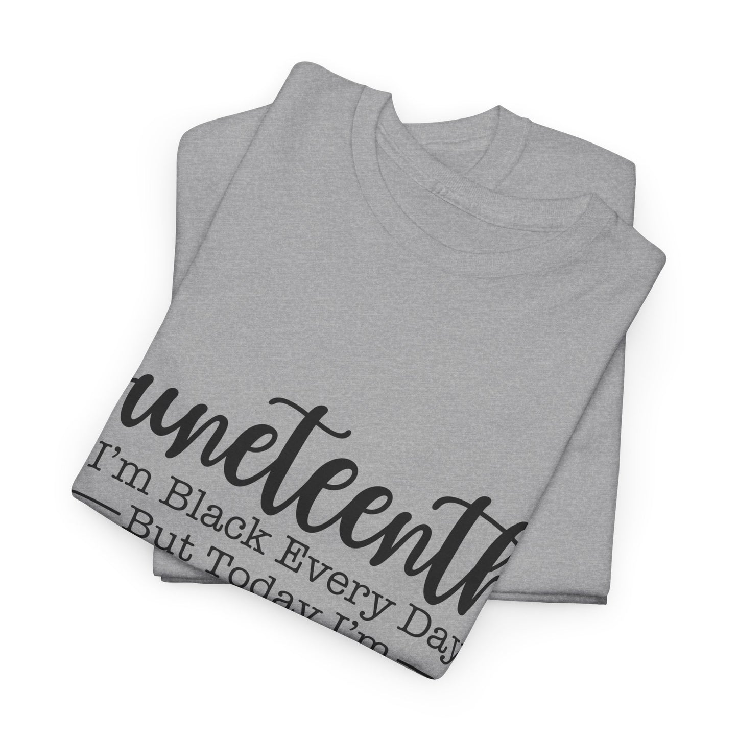 Juneteenth Black Everyday Unisex Heavy Cotton Tee