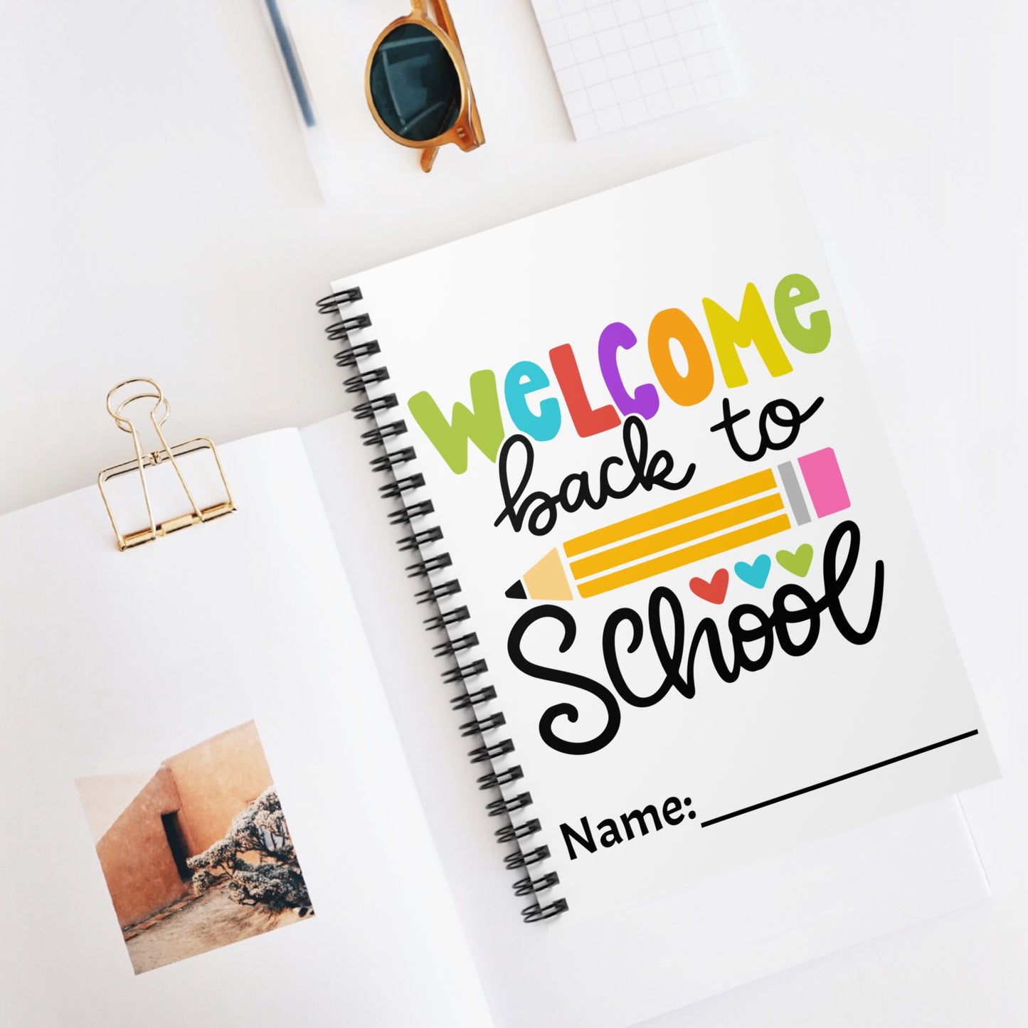 Welcome Back To School Spiral Notebook - Ruled Line