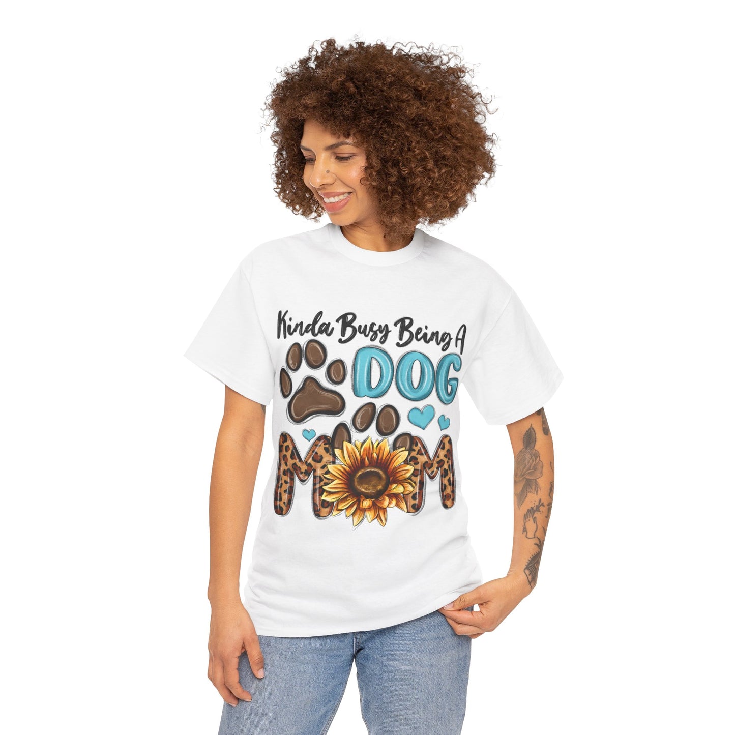 Busy Being A Dog Mom Unisex Heavy Cotton Tee