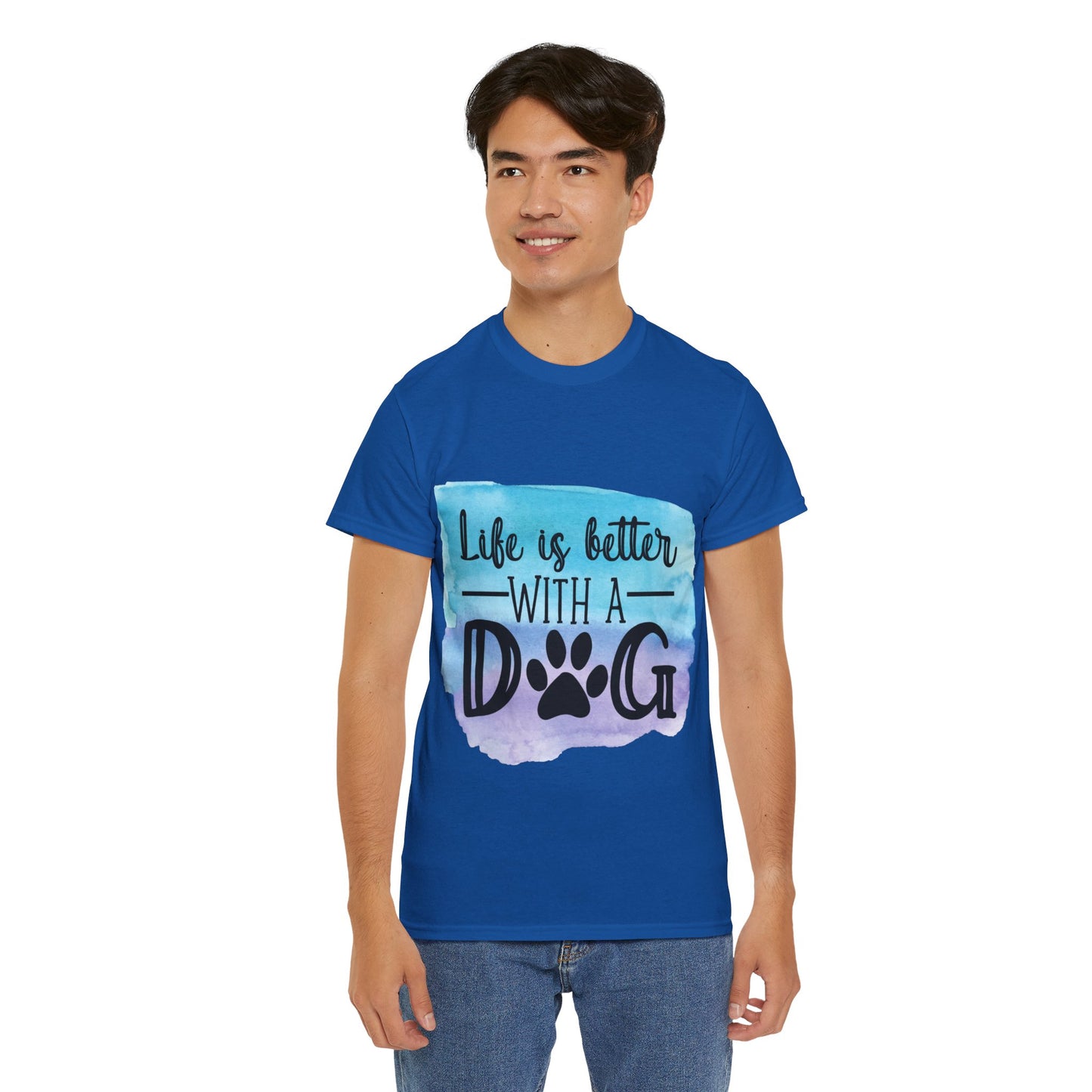 Life Is Better With A Dog Unisex Heavy Cotton Tee