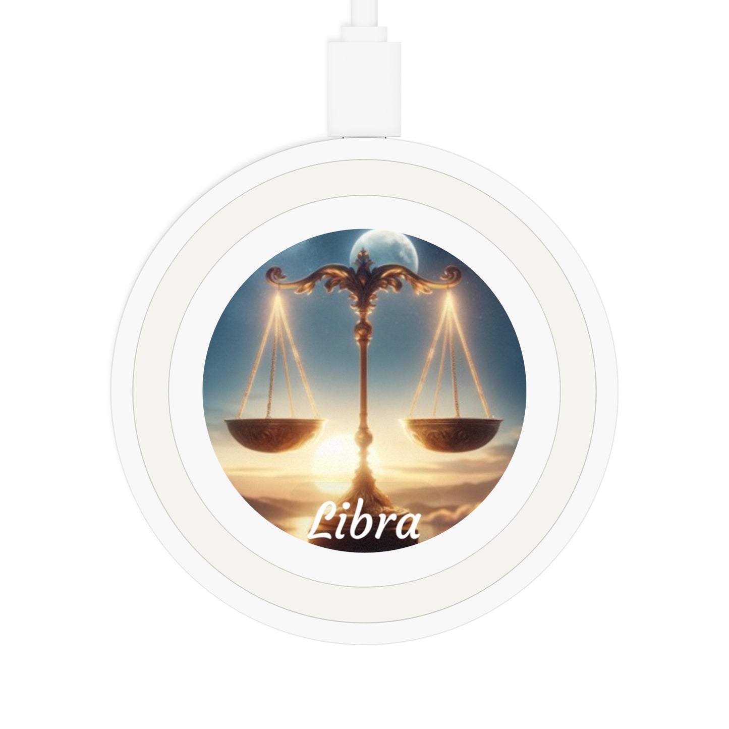 Libra Zodiac Sign Quake Wireless Charging Pad