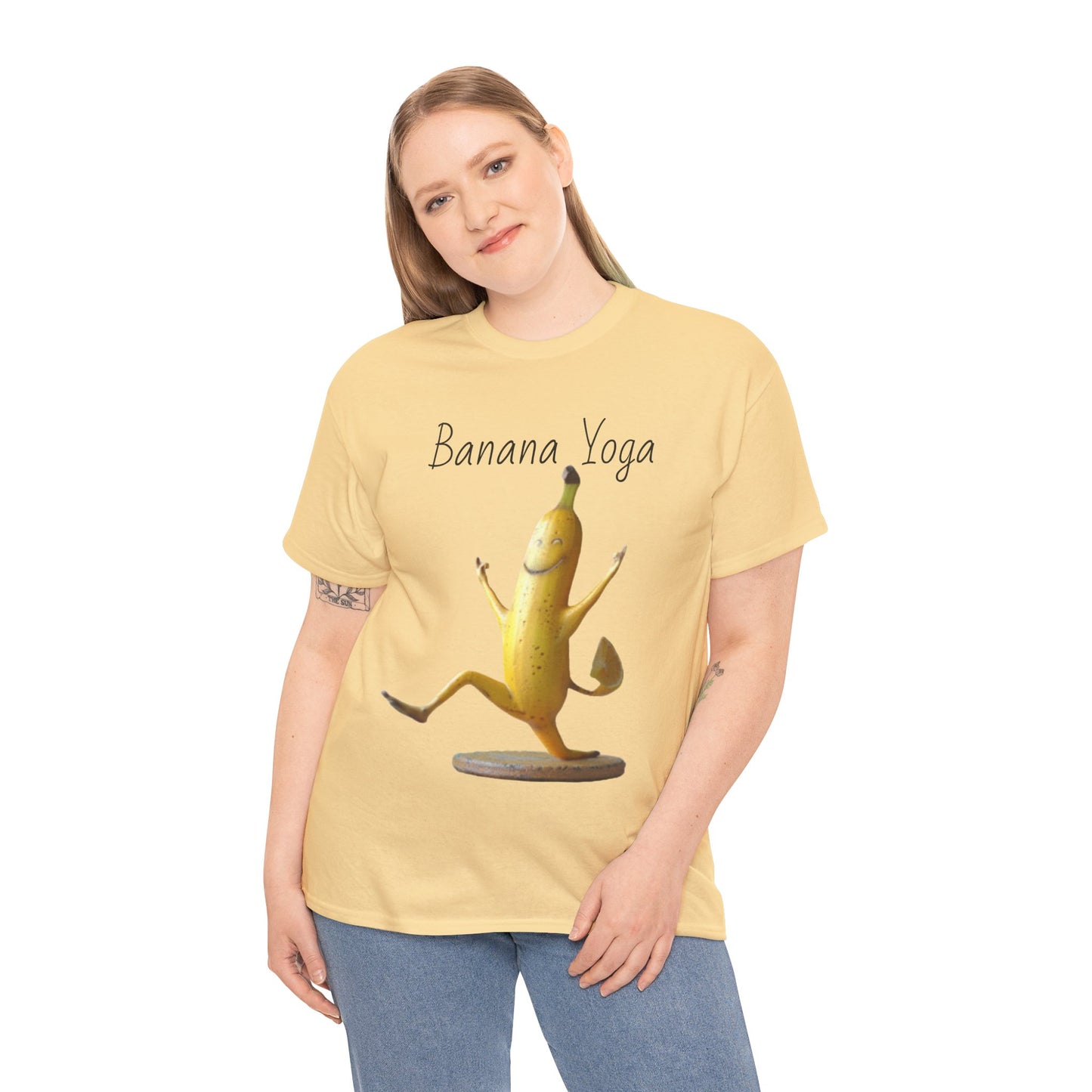 Banana Yoga2 Unisex Heavy Cotton Tee