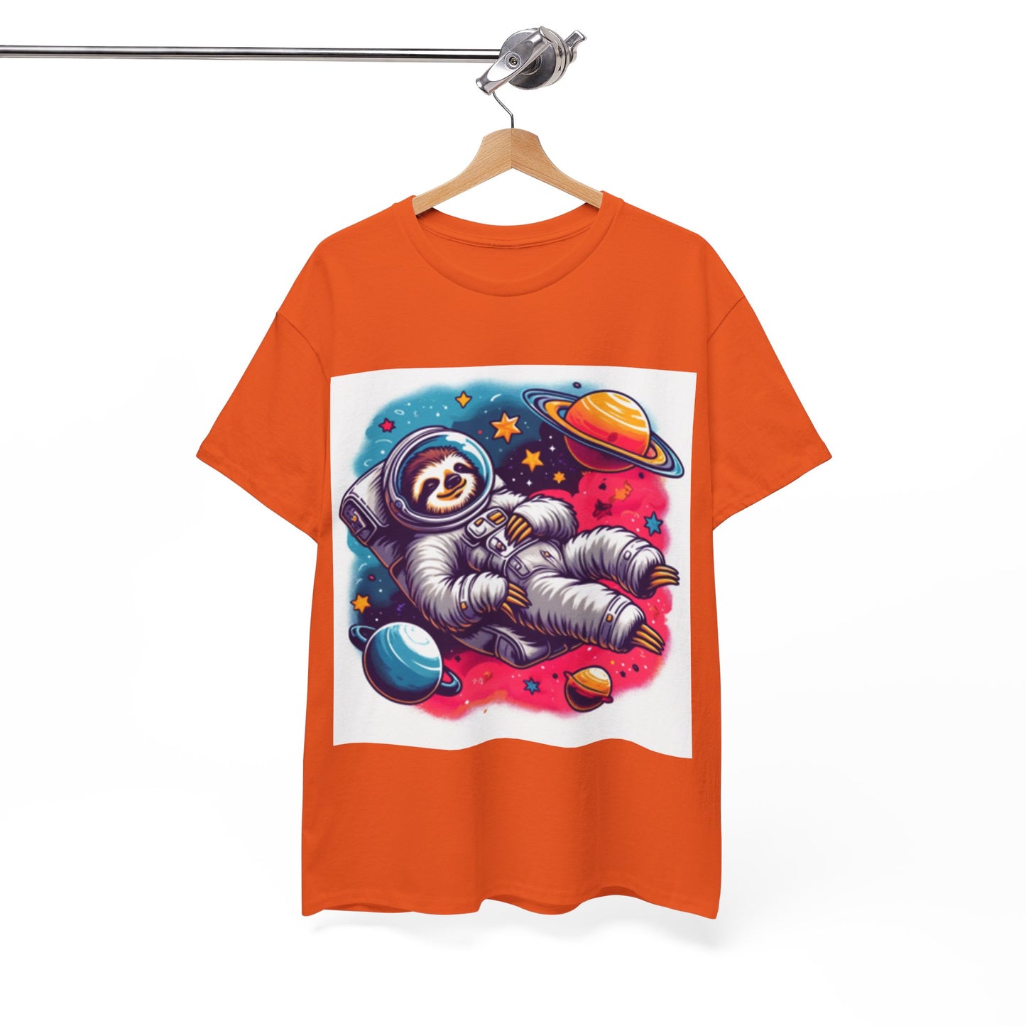 Sloth In Space Unisex Heavy Cotton Tee