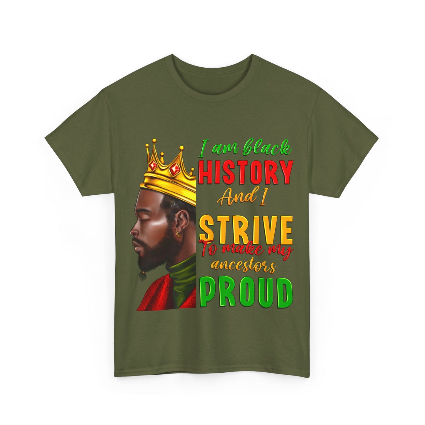 I Am Black History Male Unisex Heavy Cotton Tee