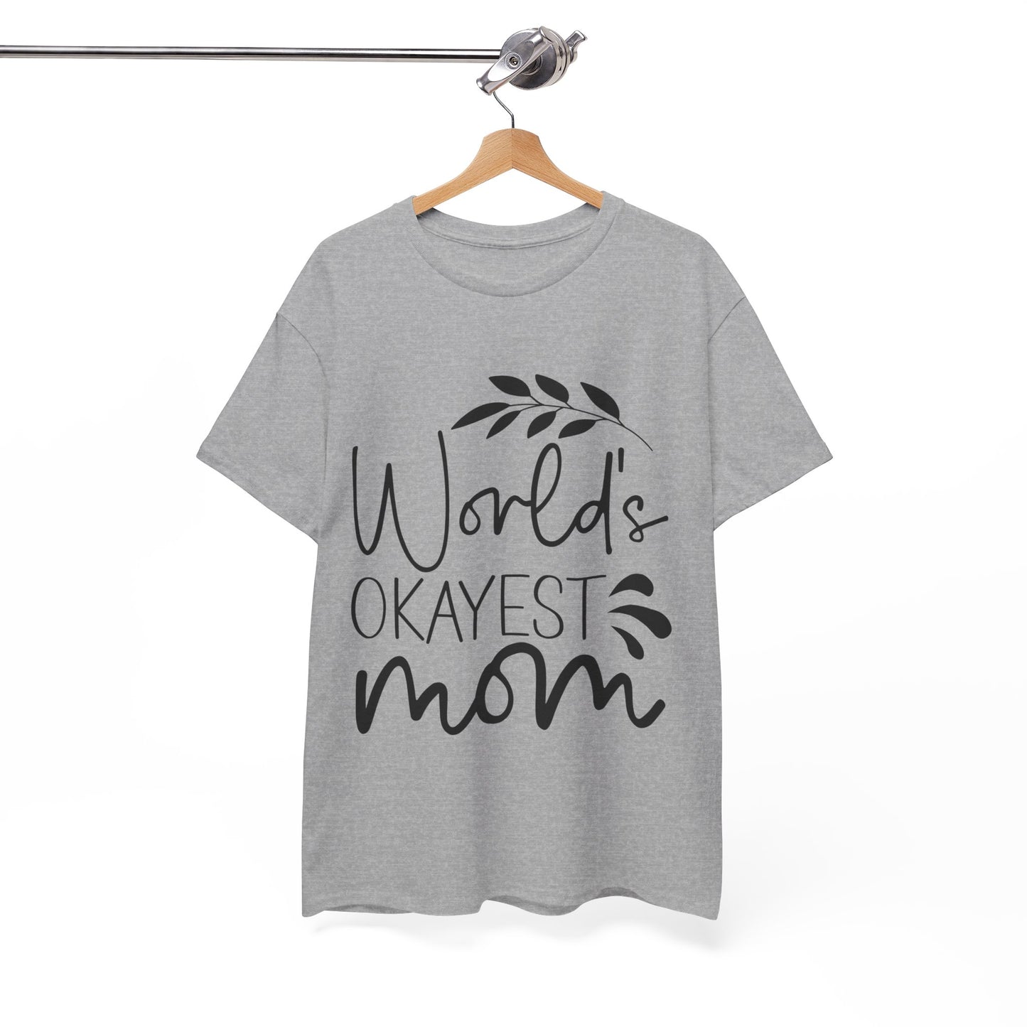 World's Okayest Mom Unisex Heavy Cotton Tee