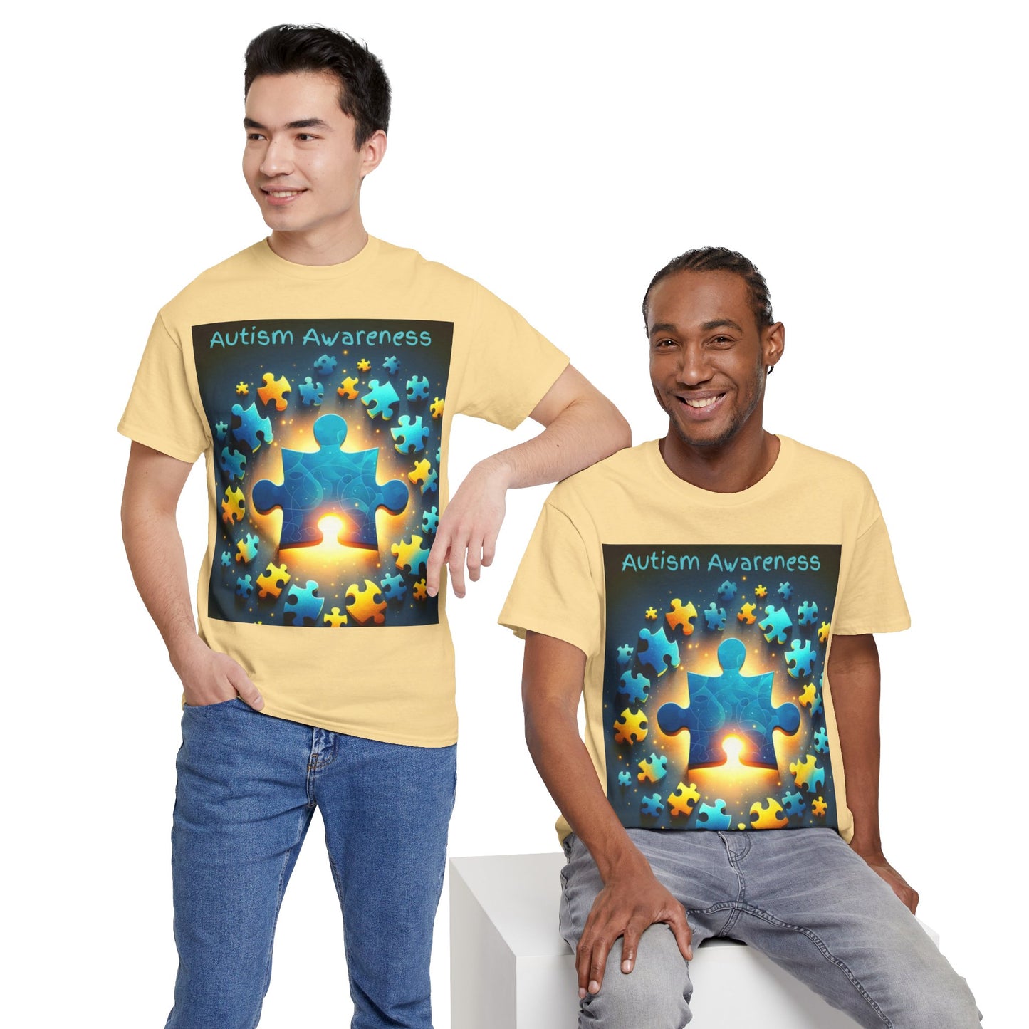 Autism Glow Unisex Heavy Cotton Tee