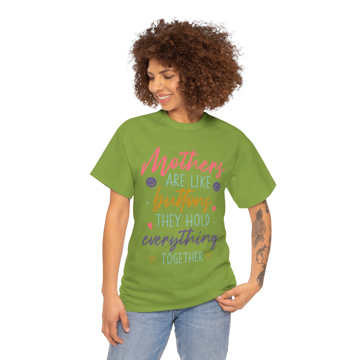 Mothers Are Like Buttons Unisex Heavy Cotton Tee