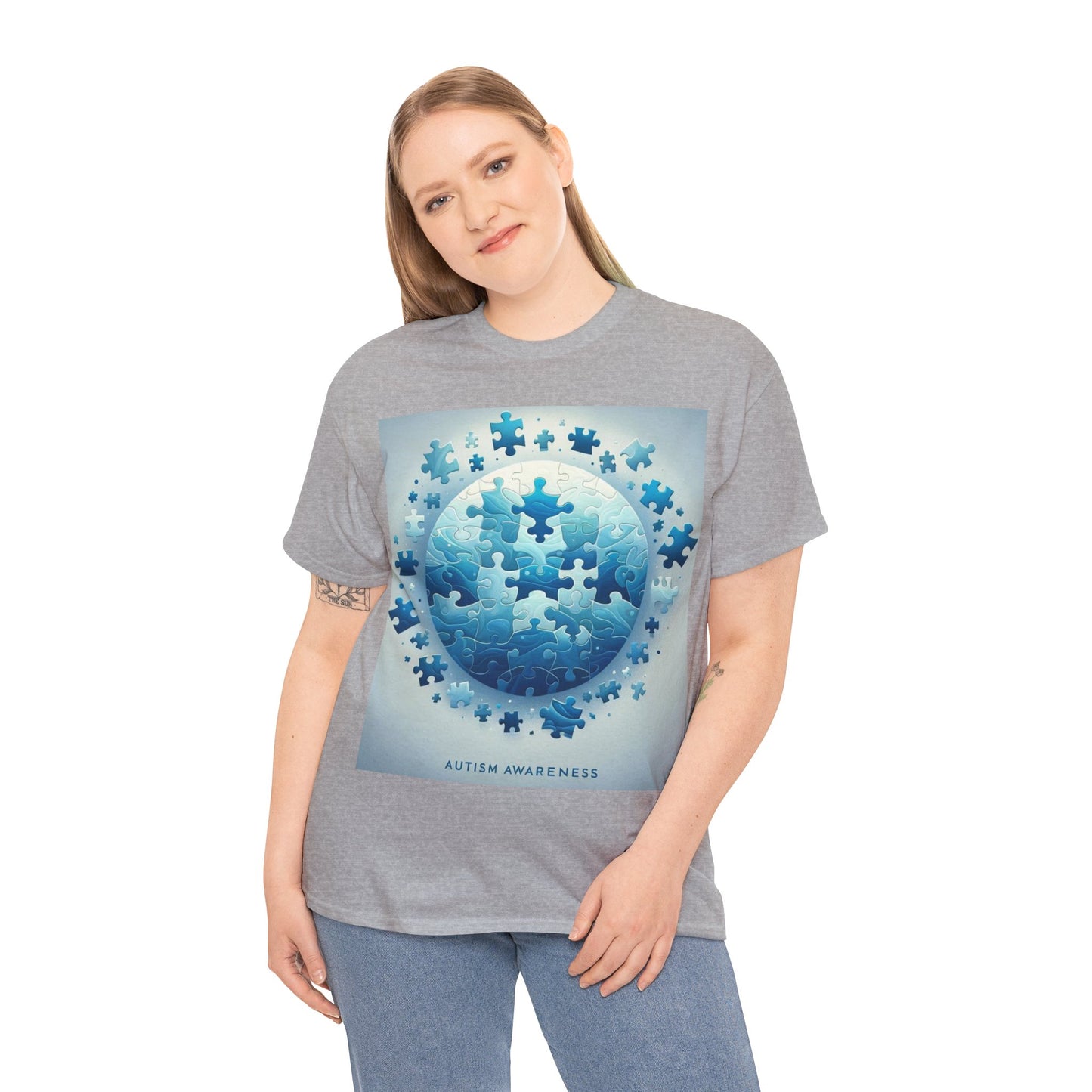 Autism Globe Unisex Heavy Cotton Tee