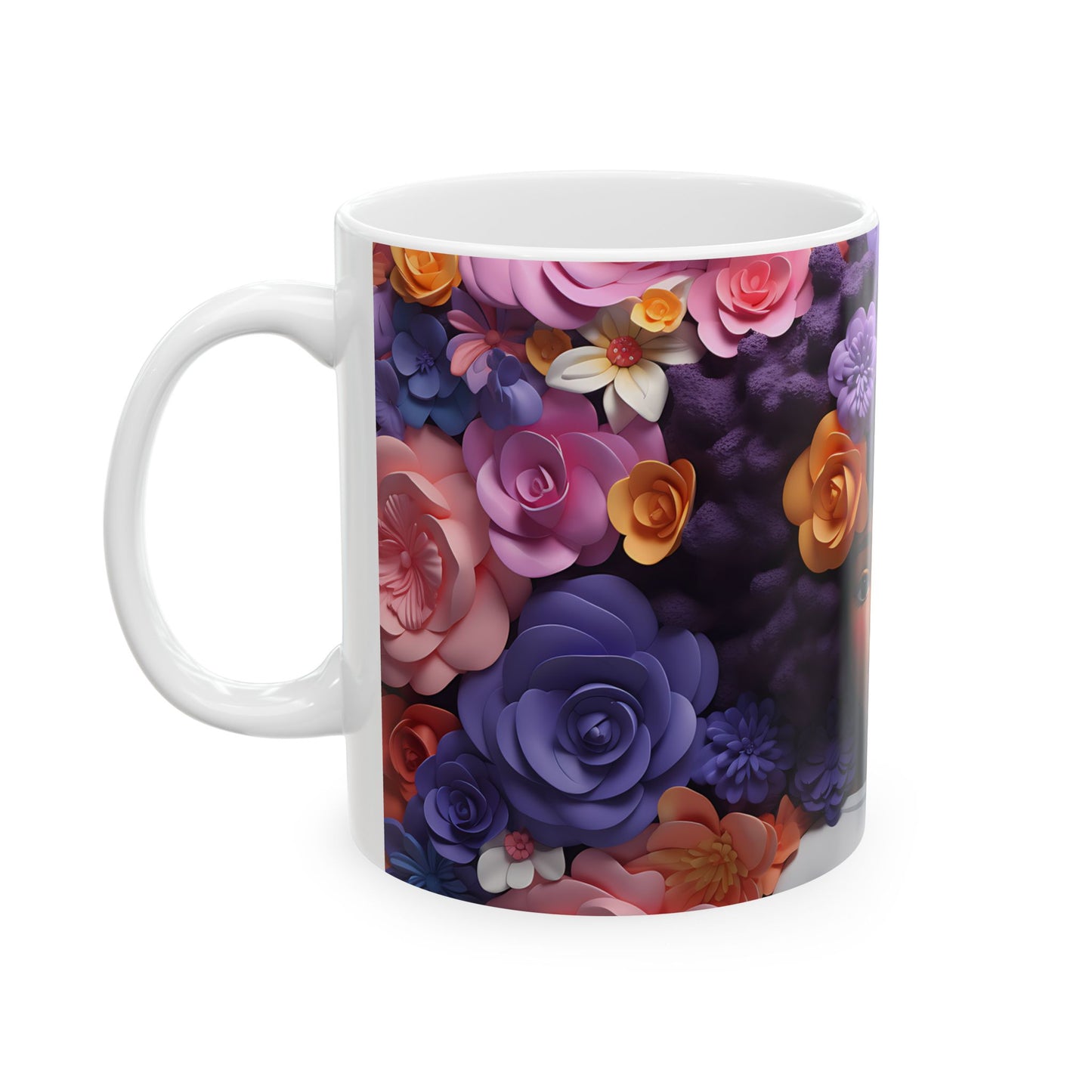 Flower Girl Ceramic Mug, (11oz, 15oz)