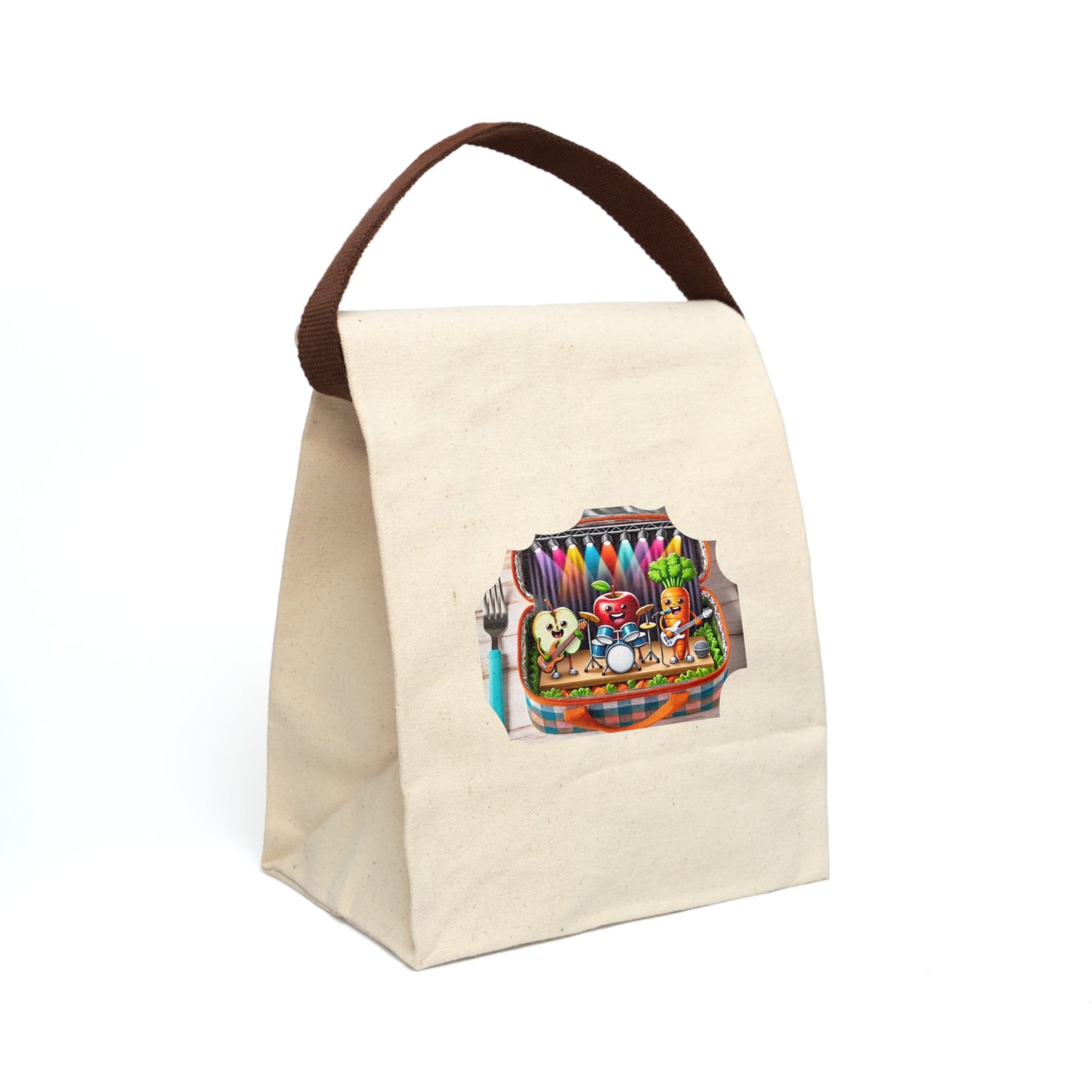 Rock Band Canvas Lunch Bag With Strap