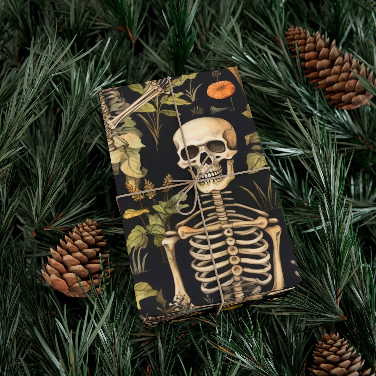 Skeltons in Grass Gift Wrap Papers