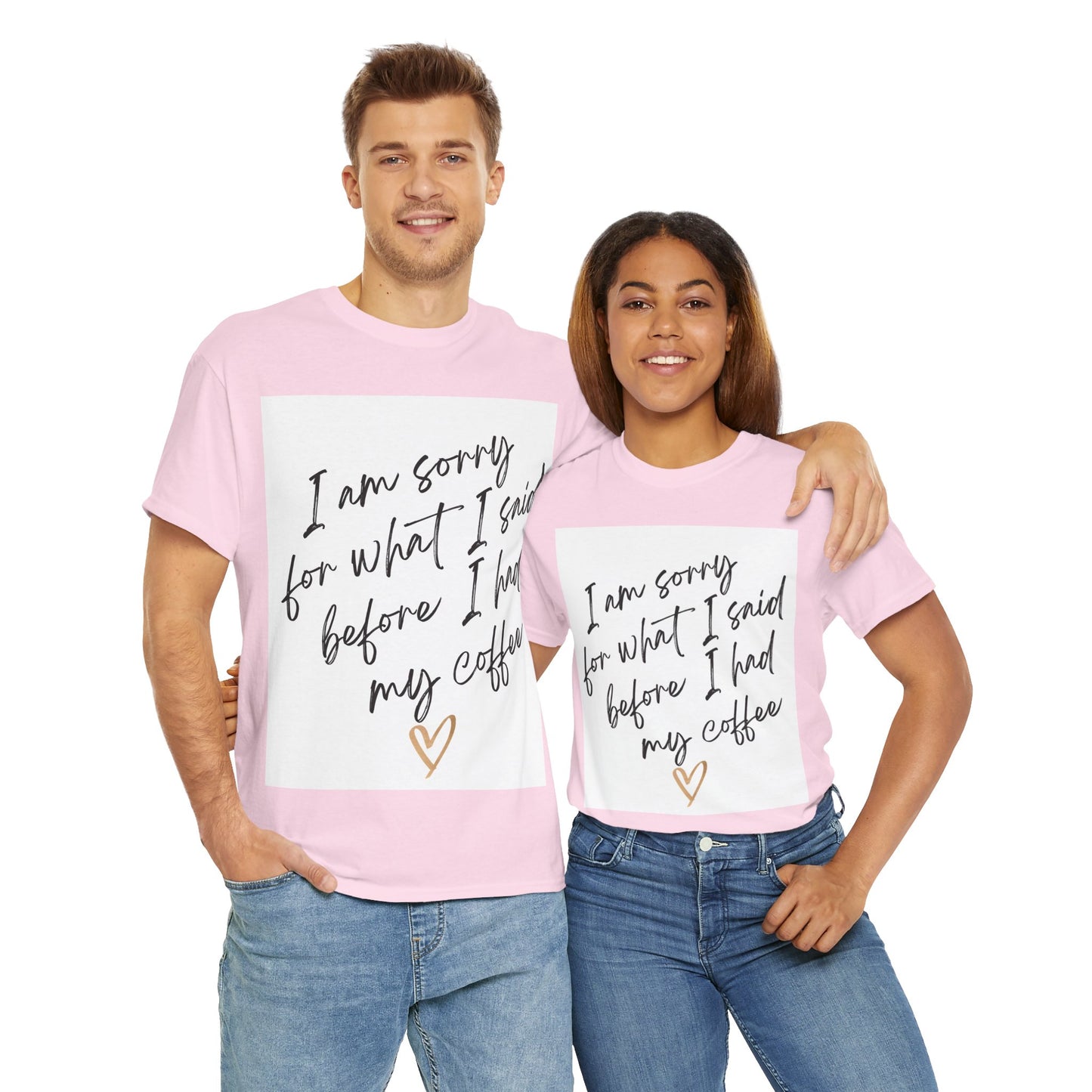 I'm Sorry For What I Said Before I Had My Coffee Unisex Heavy Cotton Tee