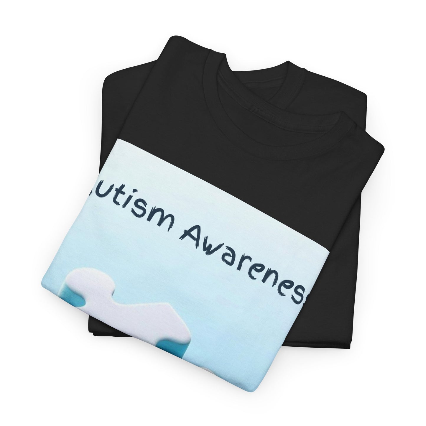 Autism Awareness Puzzle Piece Unisex Heavy Cotton Tee