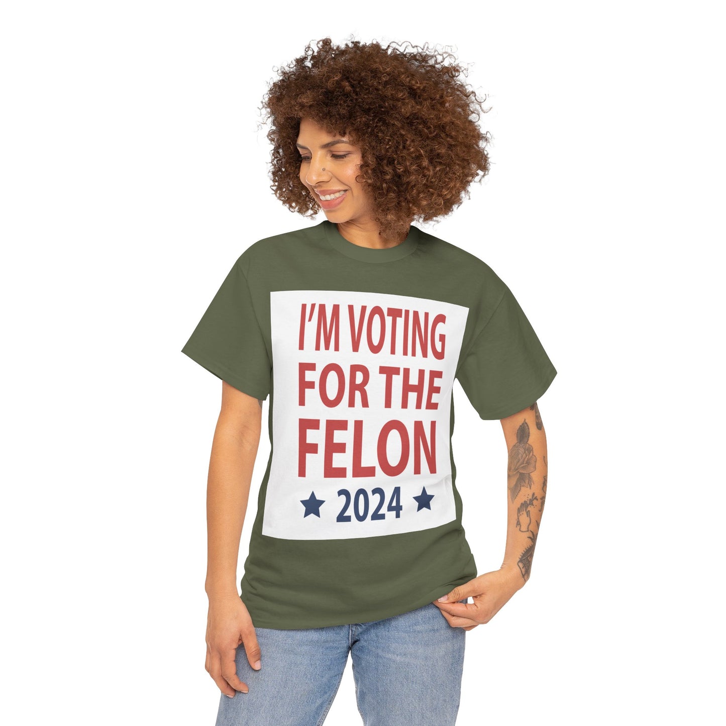 Voting For A Felon Unisex Heavy Cotton Tee