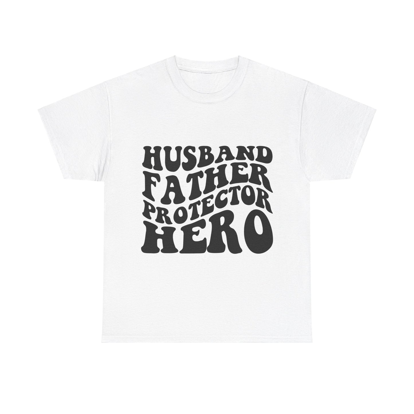 Husband Father Protector Hero Unisex Heavy Cotton Tee