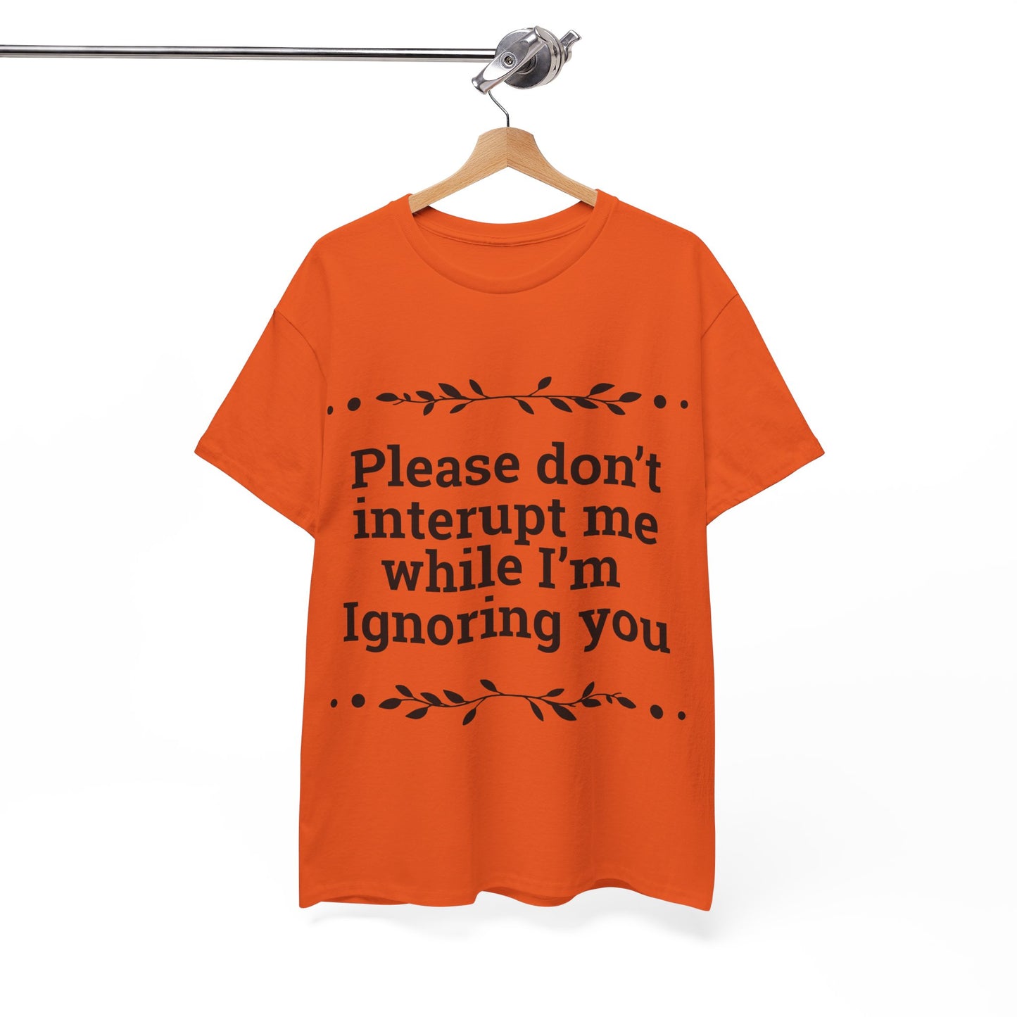 Please Don't Interrupt Me Unisex Heavy Cotton Tee