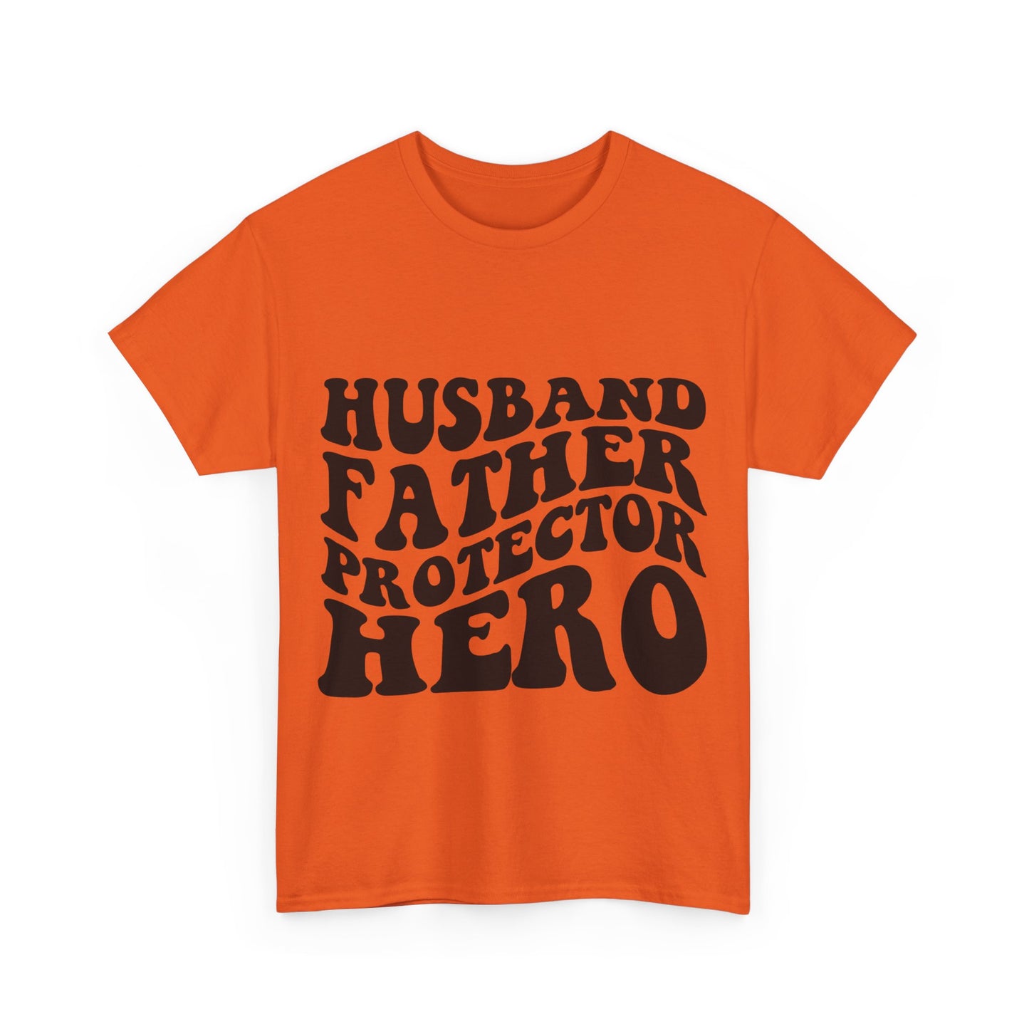 Husband Father Protector Hero Unisex Heavy Cotton Tee