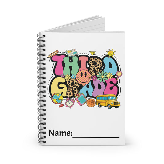 Third Grade Spiral Notebook - Ruled Line