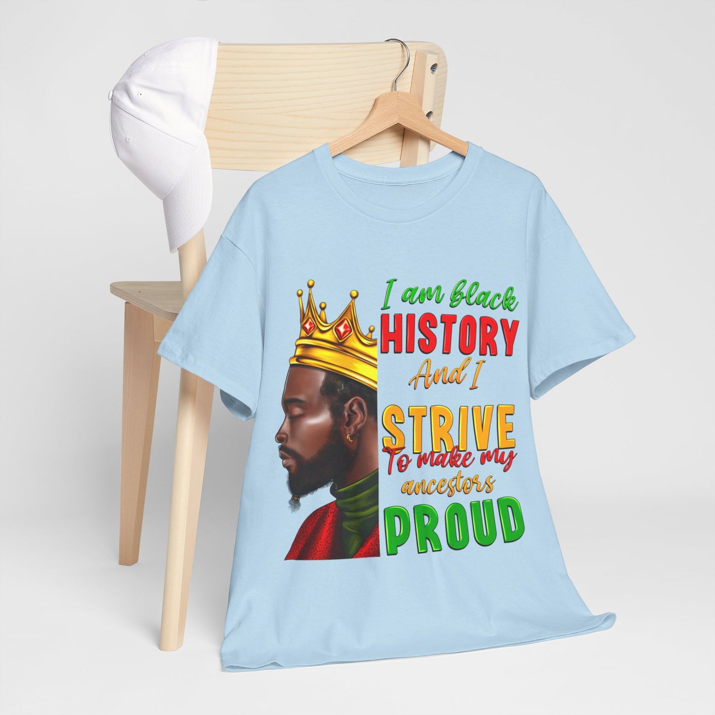 I Am Black History Male Unisex Heavy Cotton Tee