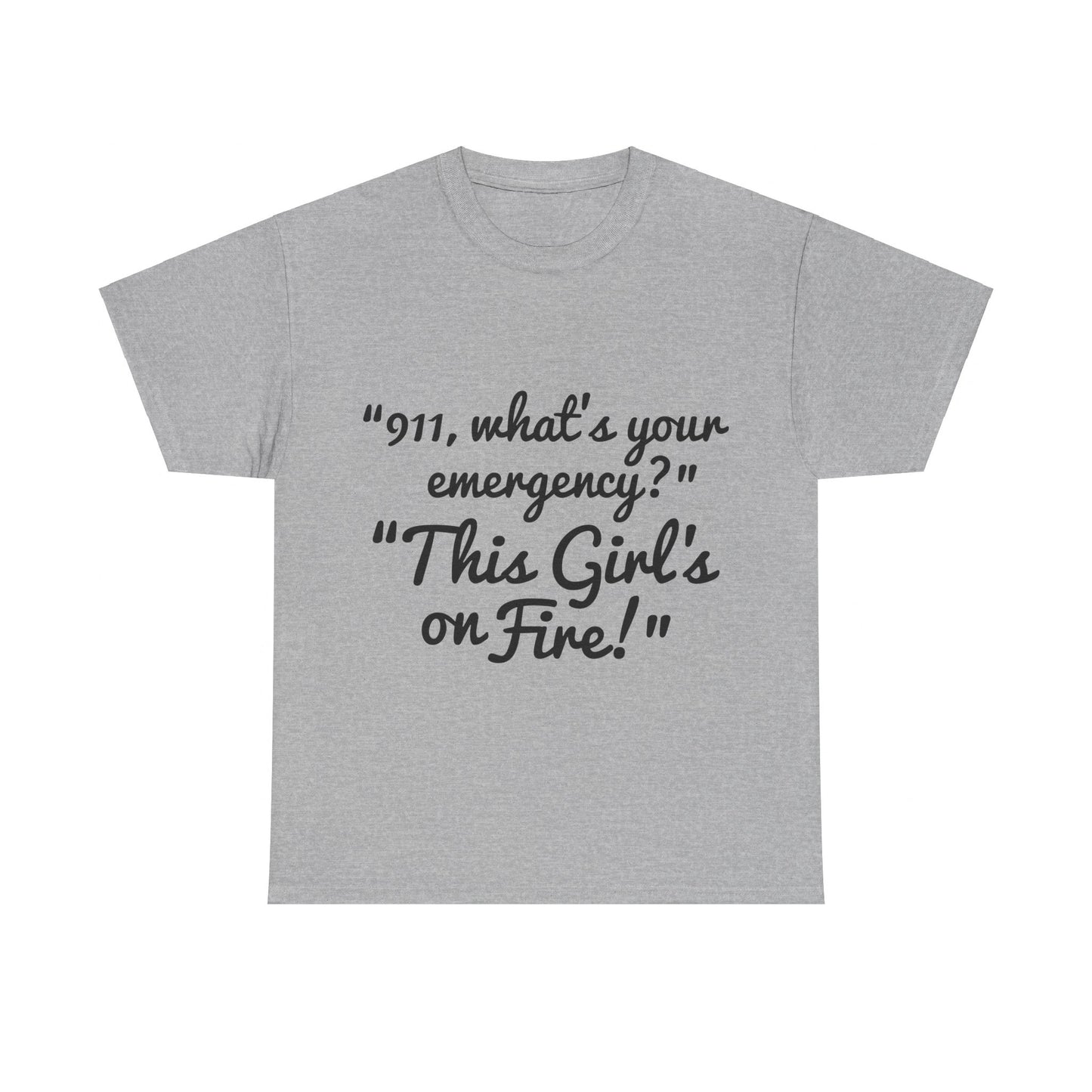 This Girl's On Fire Unisex Heavy Cotton Tee