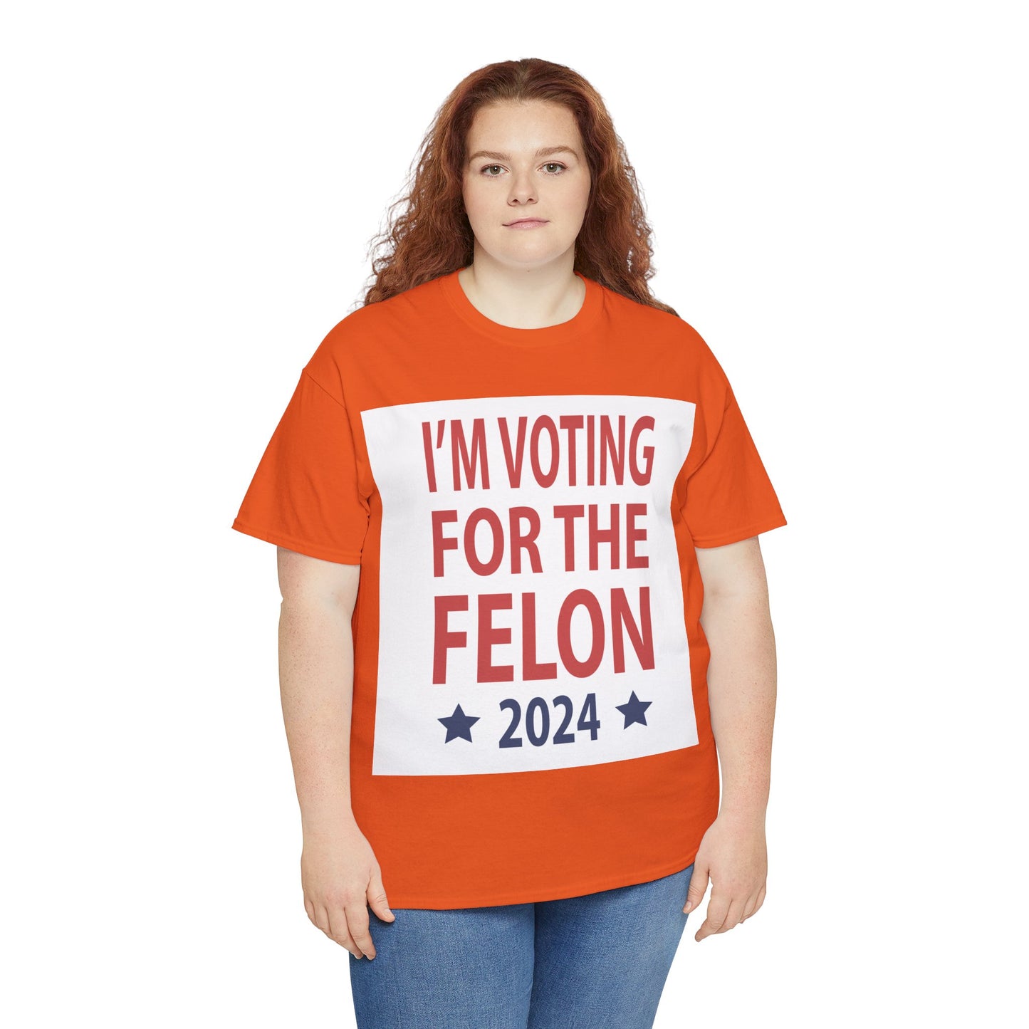 Voting For A Felon Unisex Heavy Cotton Tee