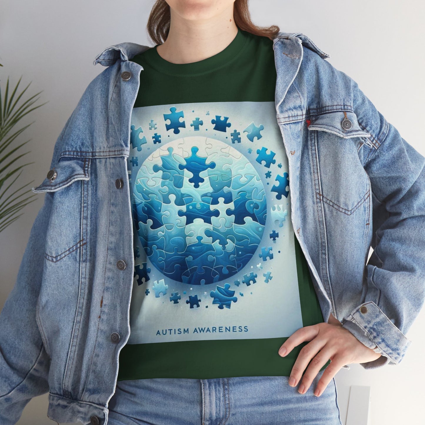 Autism Globe Unisex Heavy Cotton Tee