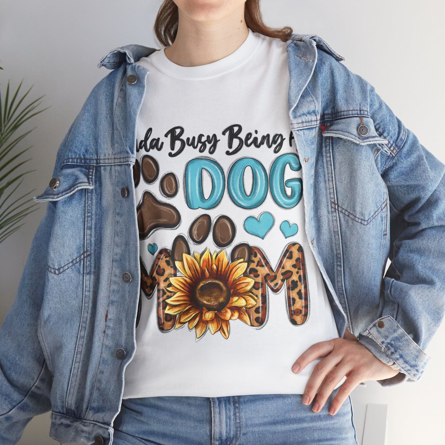 Busy Being A Dog Mom Unisex Heavy Cotton Tee