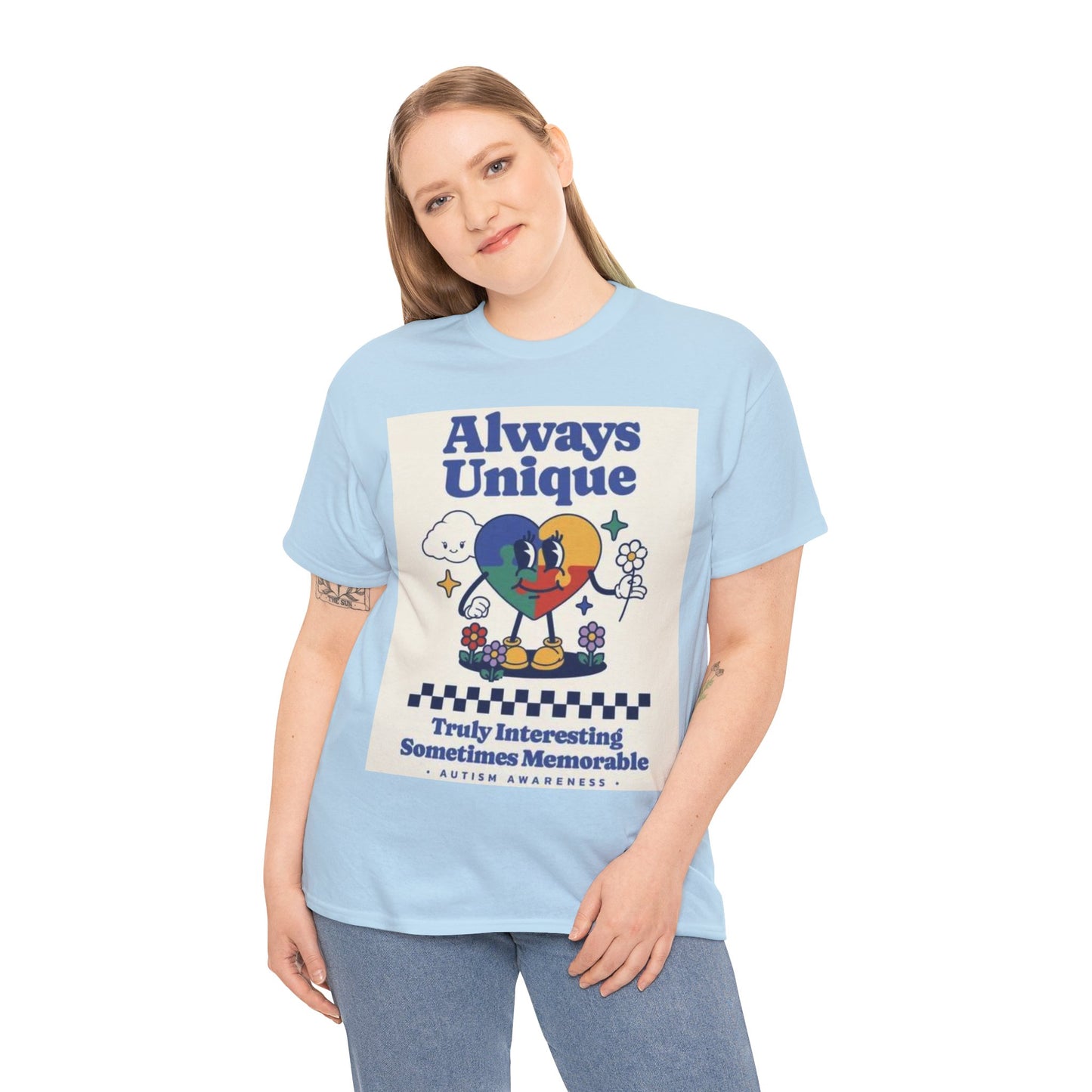 Always Unique Autism Awareness Unisex Heavy Cotton Tee