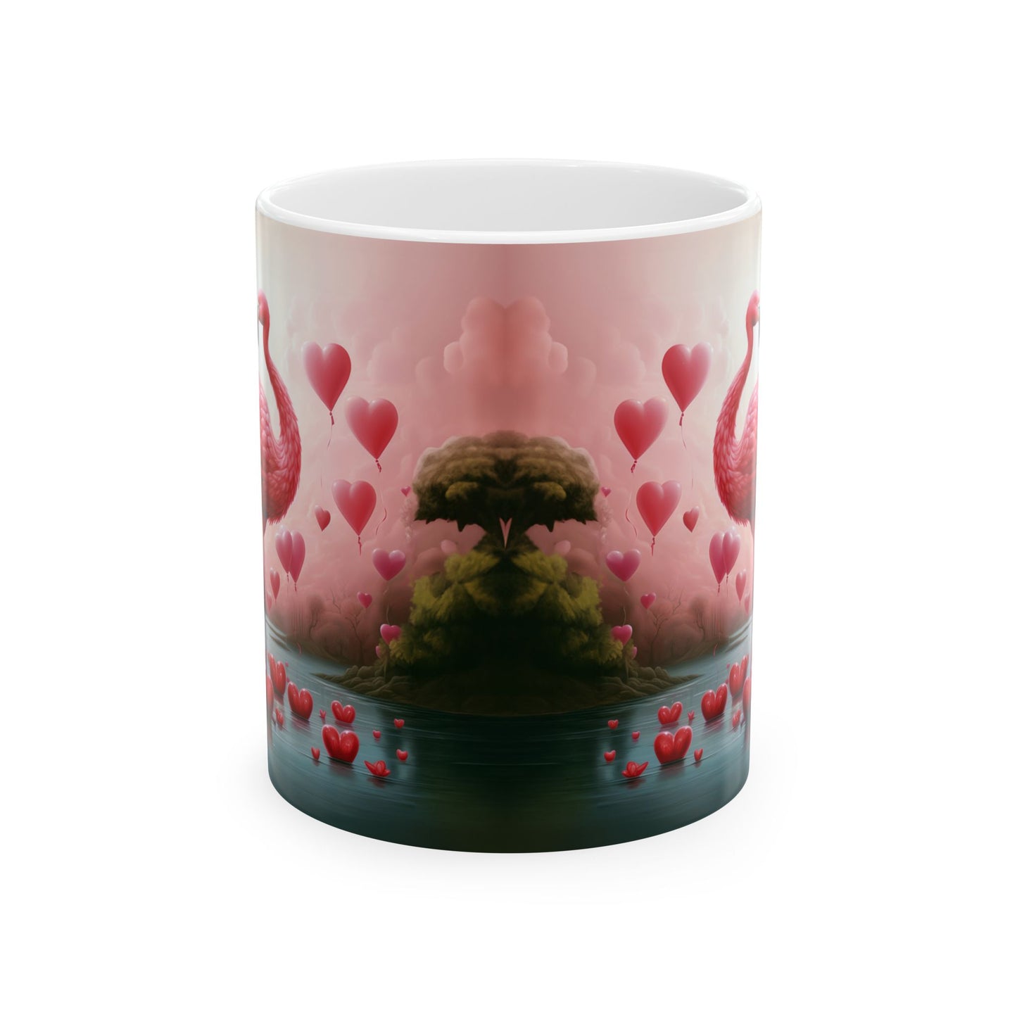 Flamingo Love Ceramic Mug, (11oz, 15oz)