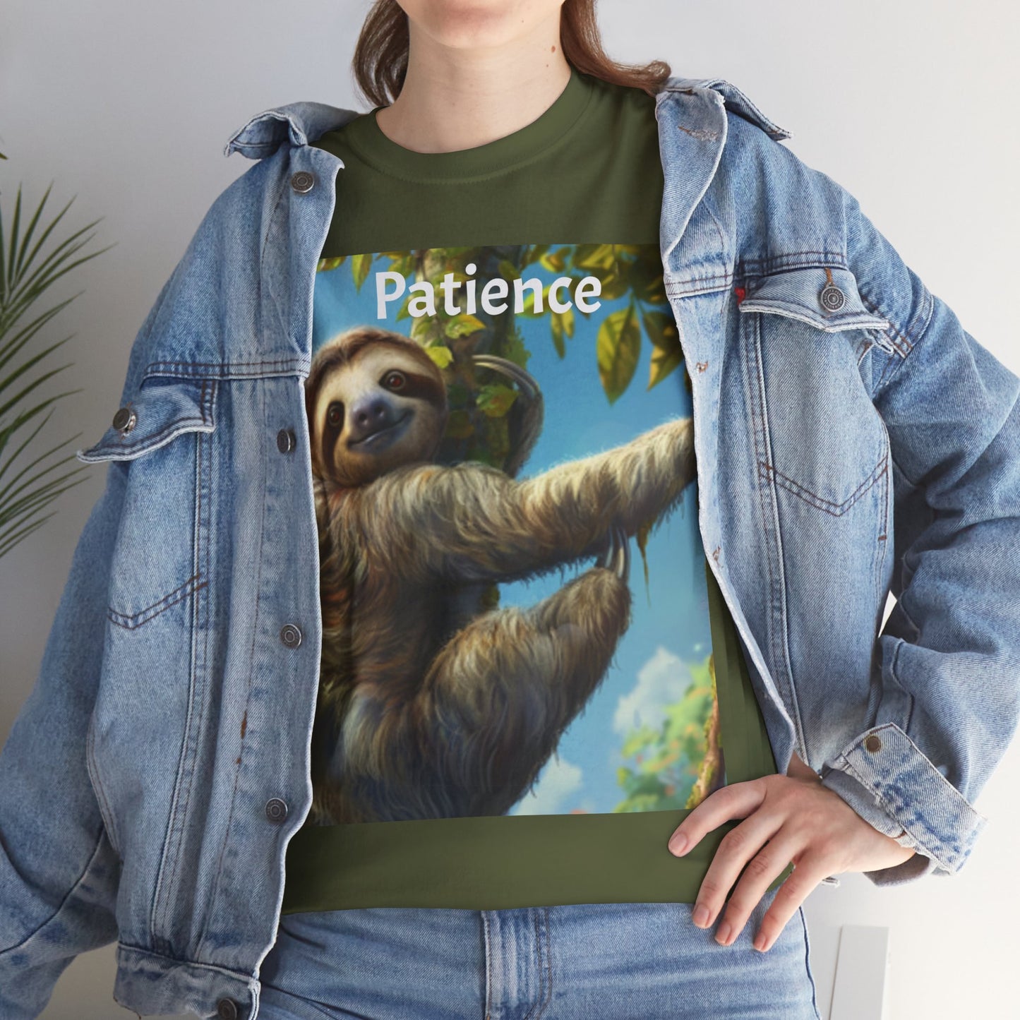 Sloth Patience Unisex Heavy Cotton Tee