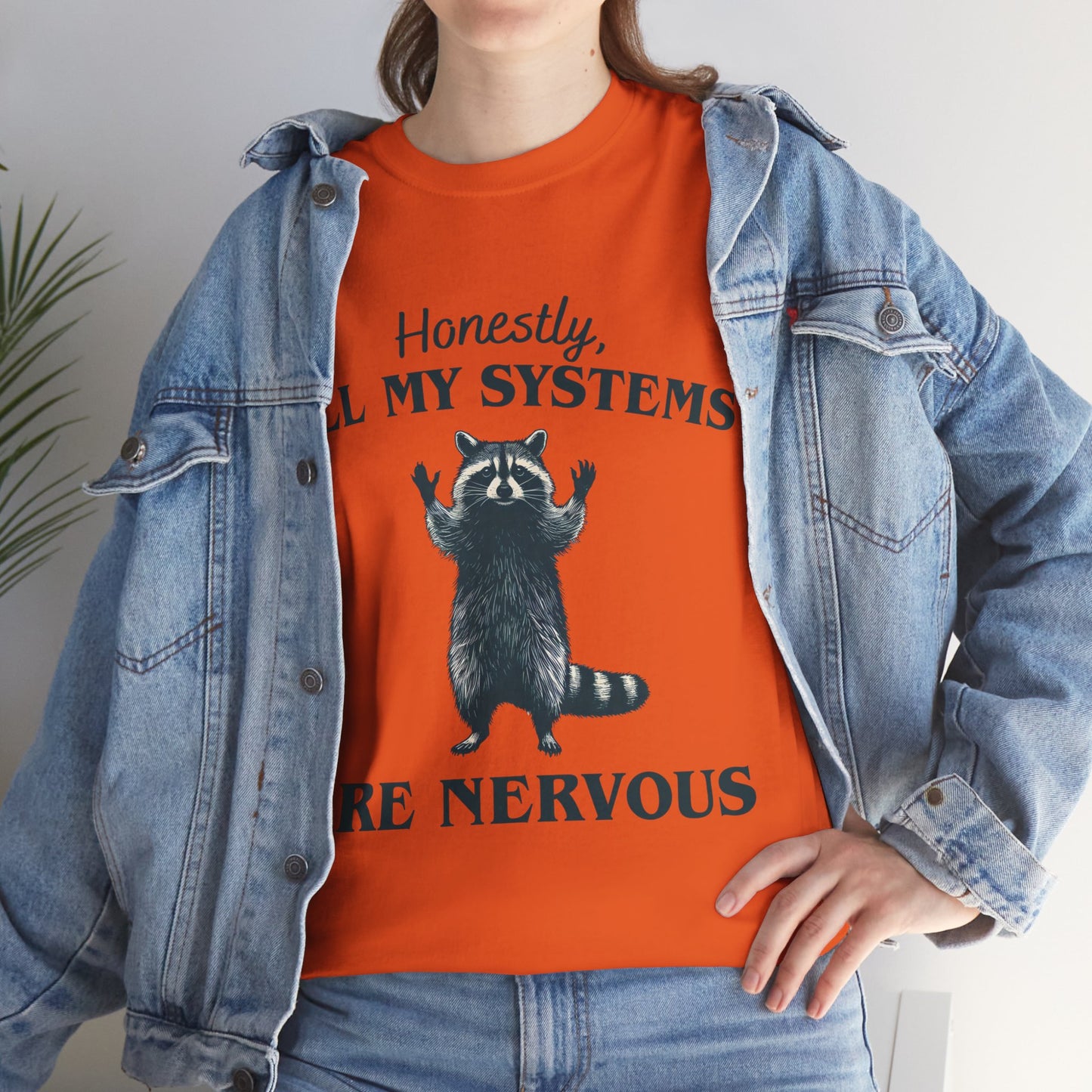 Nervous Racoon Unisex Heavy Cotton Tee