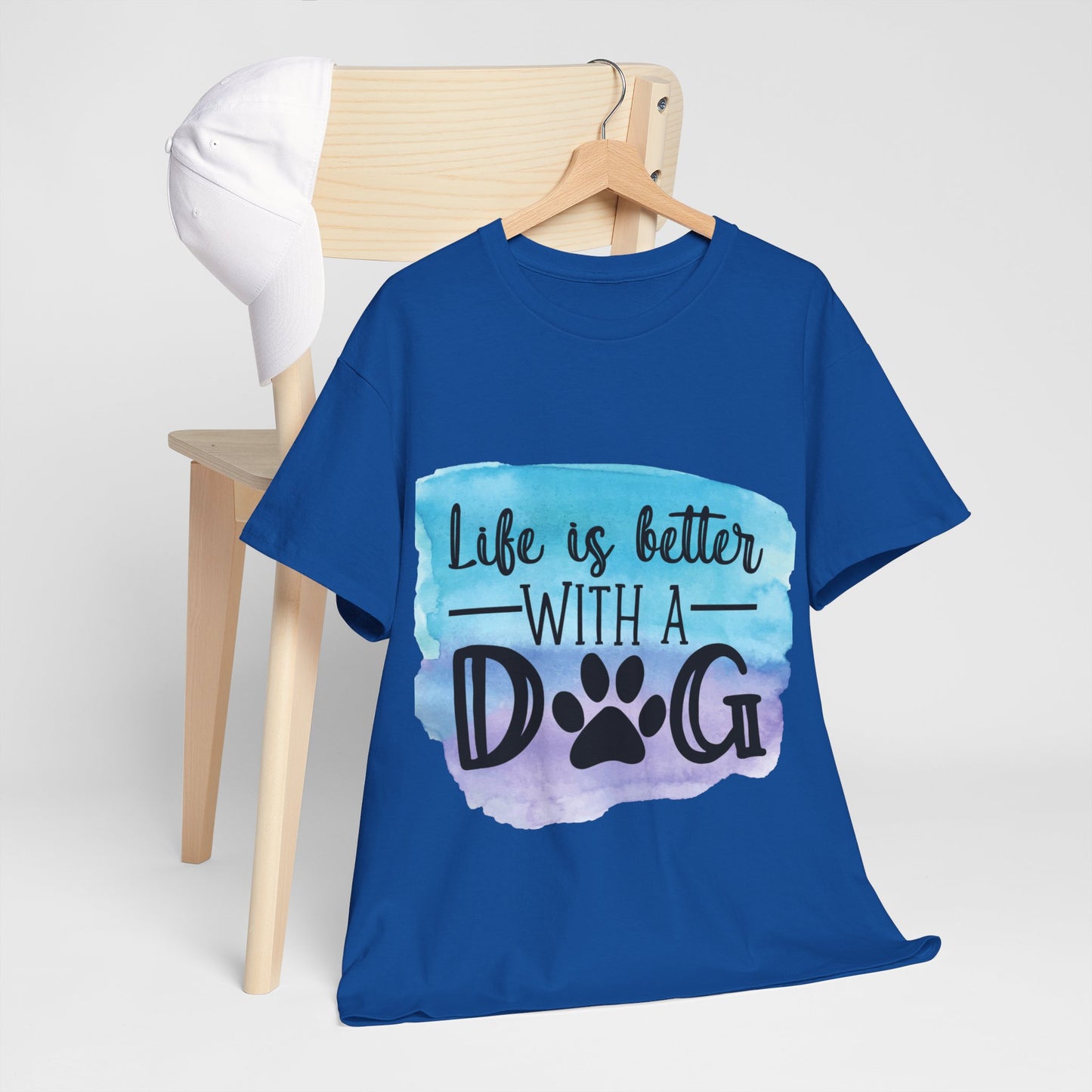 Life Is Better With A Dog Unisex Heavy Cotton Tee