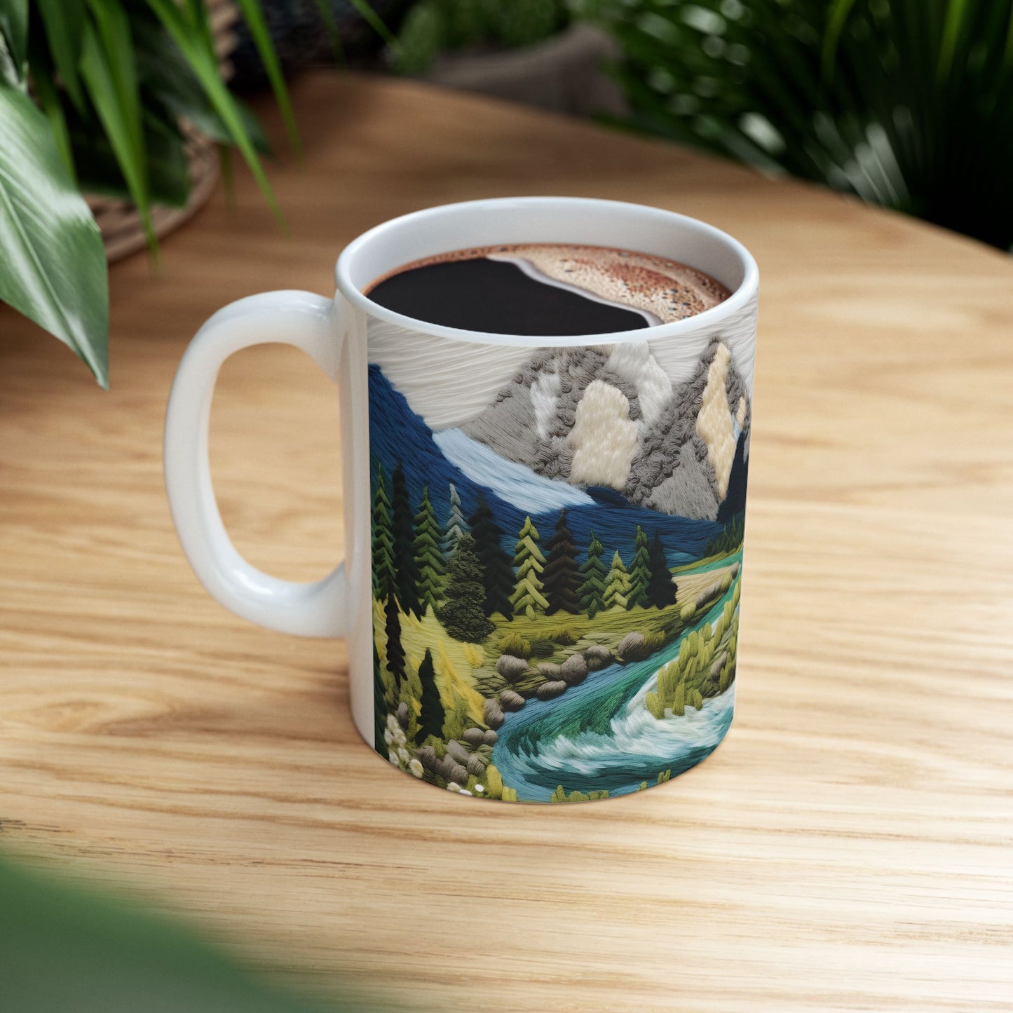 Mountain Stream Ceramic Mug, (11oz, 15oz)