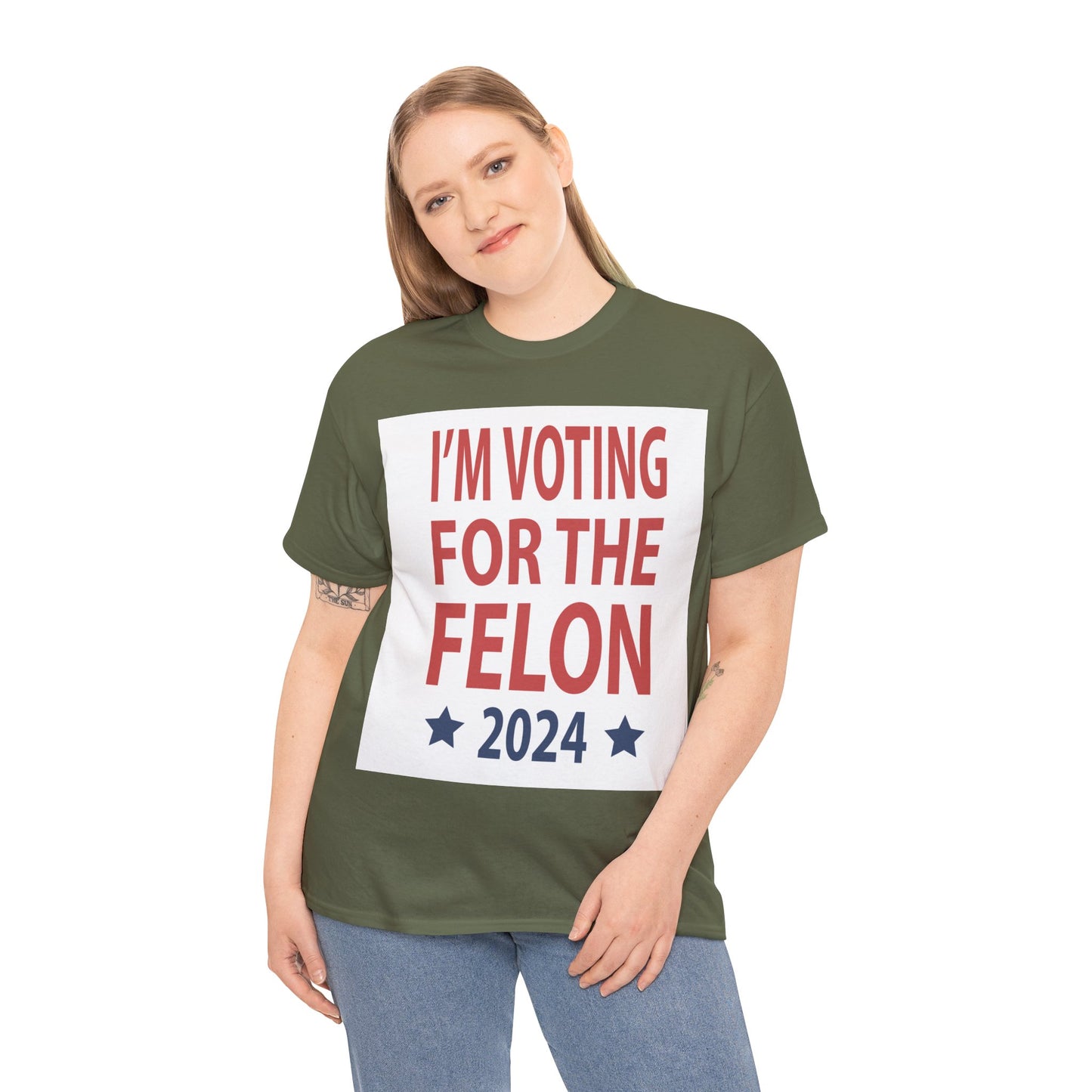 Voting For A Felon Unisex Heavy Cotton Tee