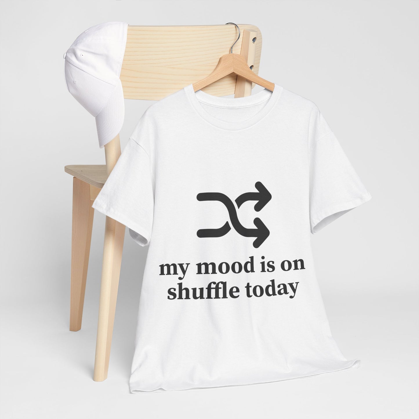 My Mood Is On Shuffle Today Unisex Heavy Cotton Tee