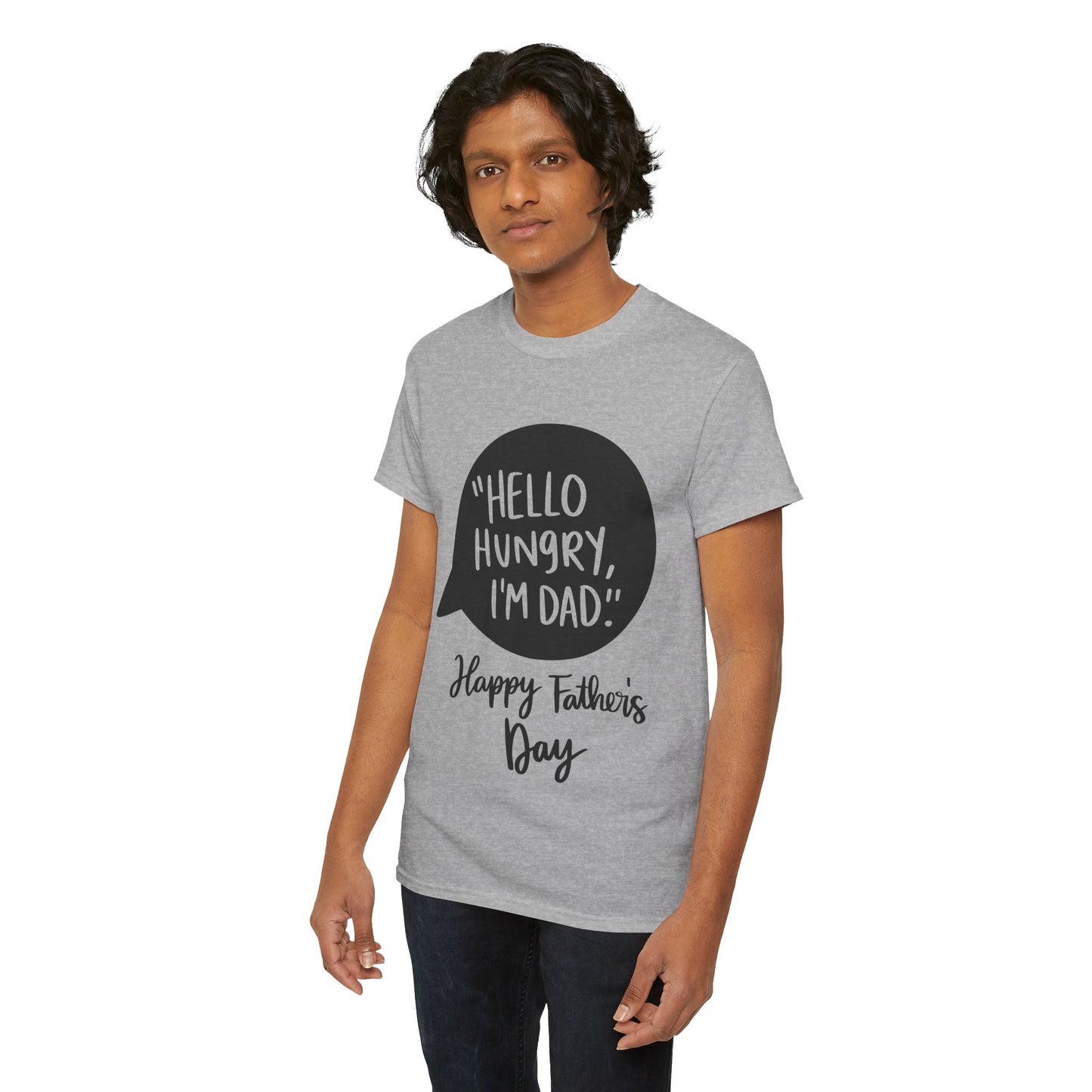 Hello Hungry I'm Dad Unisex Heavy Cotton Tee