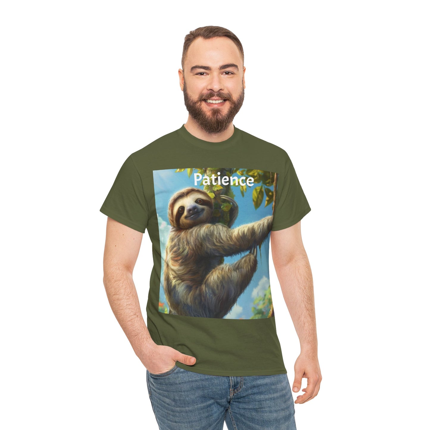 Sloth Patience Unisex Heavy Cotton Tee