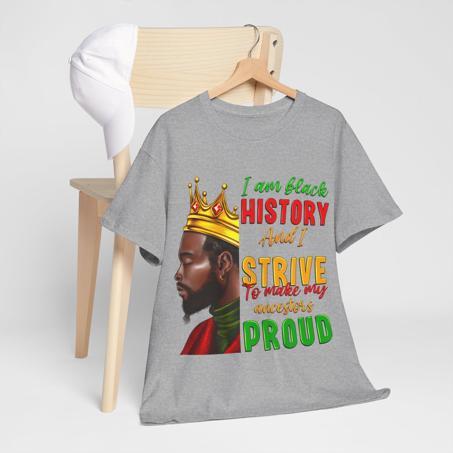 I Am Black History Male Unisex Heavy Cotton Tee