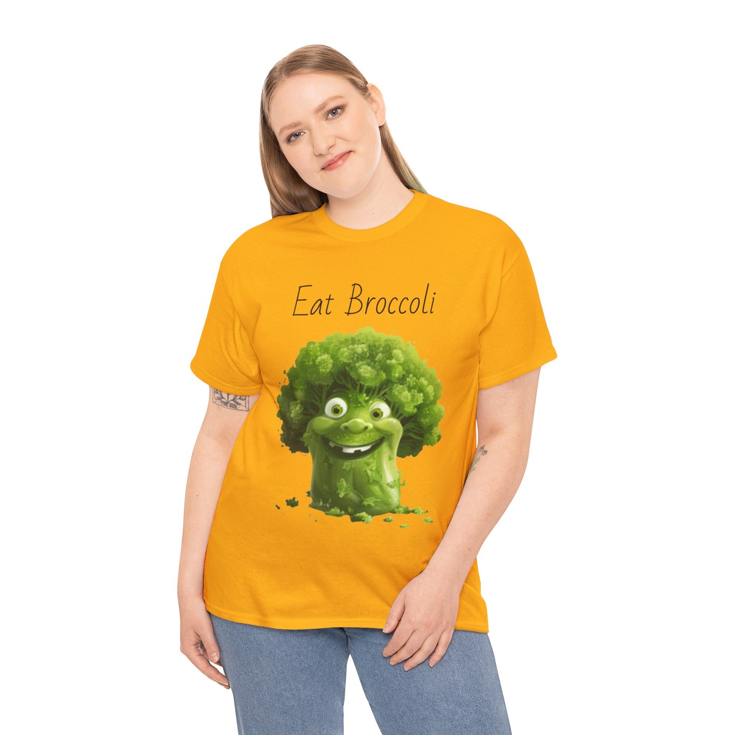 Eat Broccoli Unisex Heavy Cotton Tee