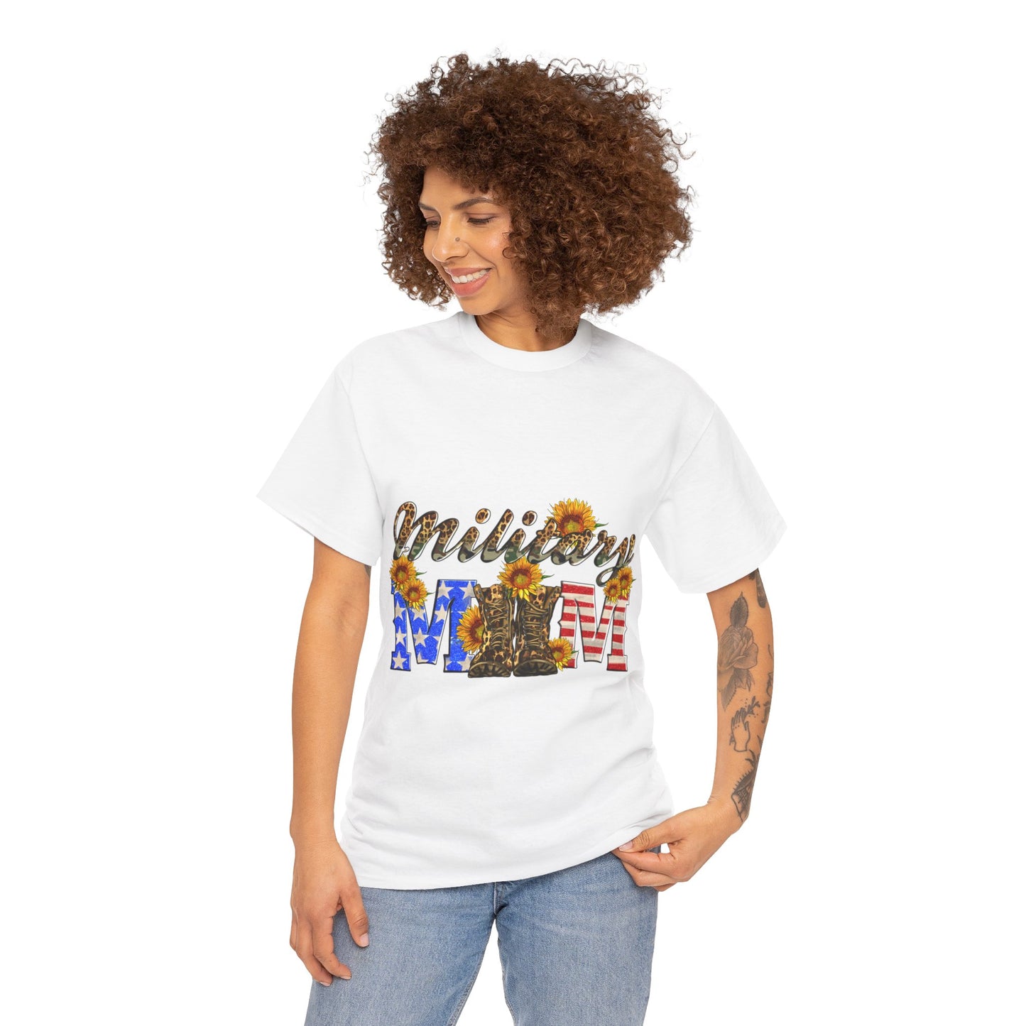 Military Mom Unisex Heavy Cotton Tee