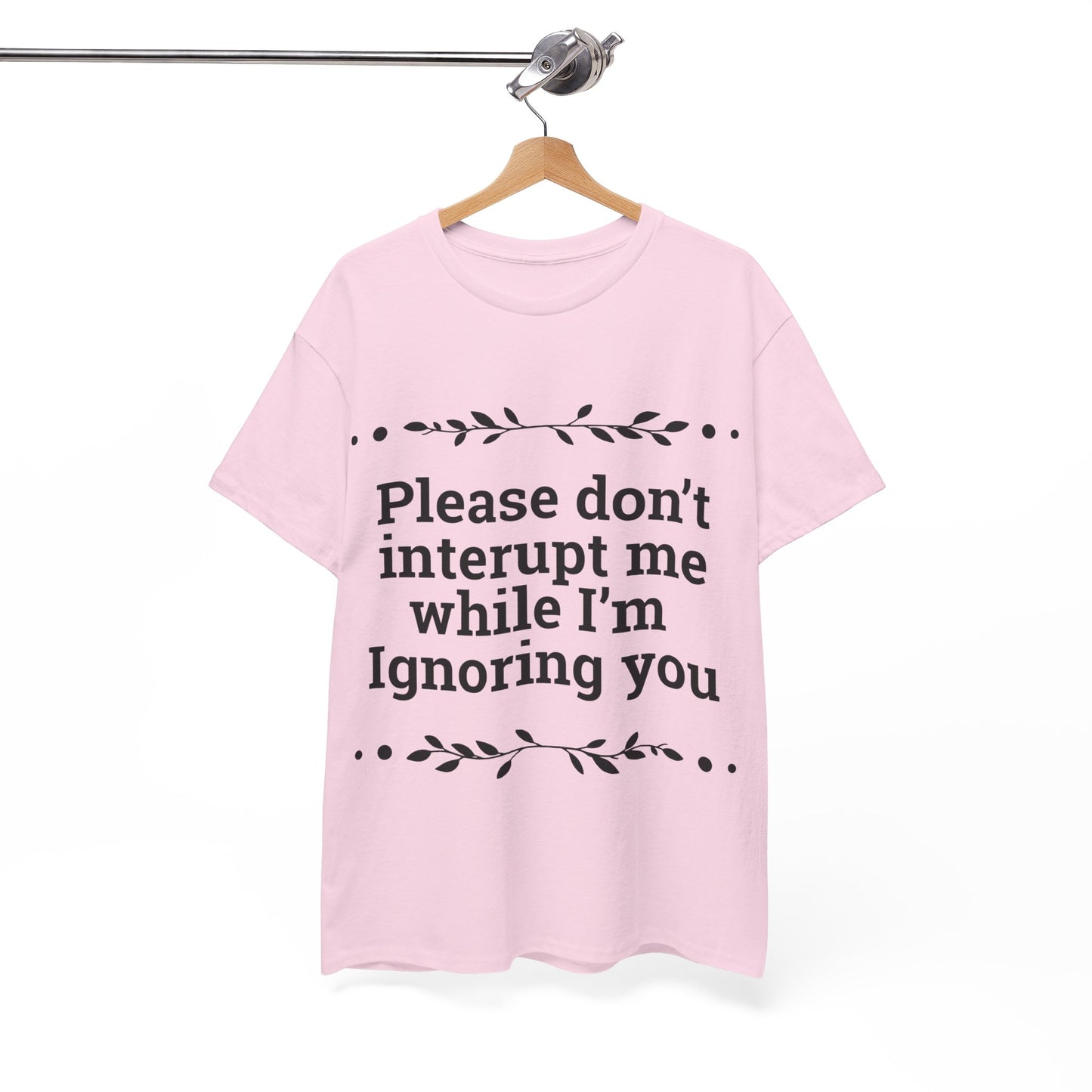 Please Don't Interrupt Me Unisex Heavy Cotton Tee