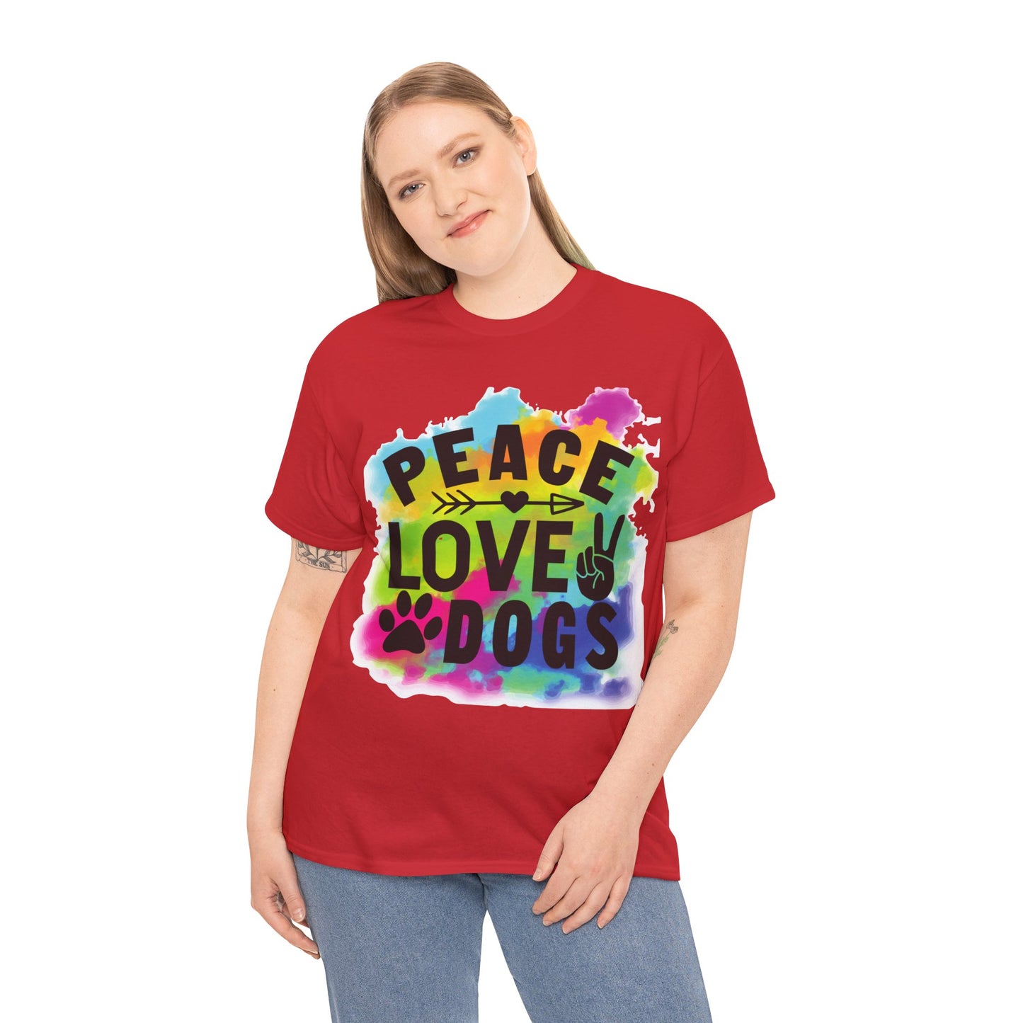 Peace Love Dogs Unisex Heavy Cotton Tee