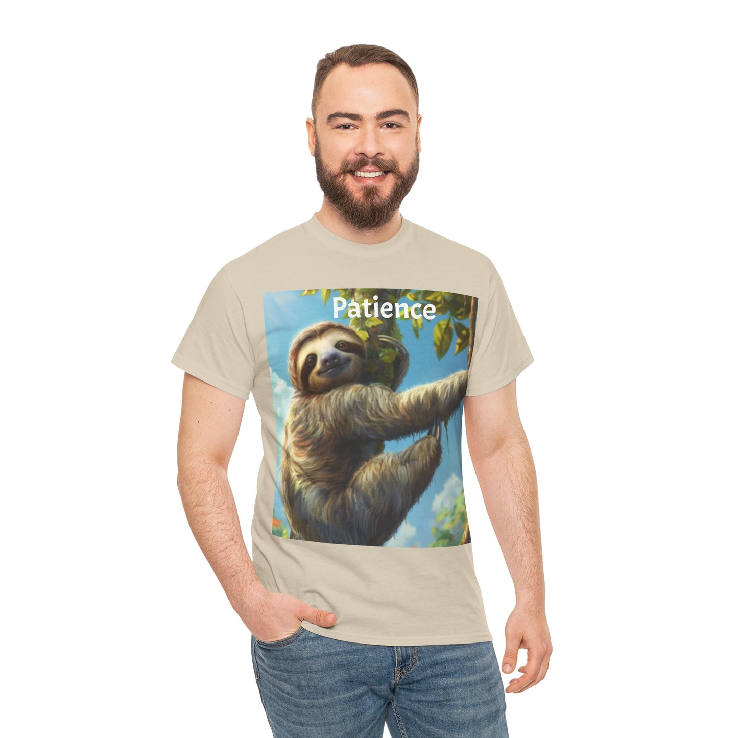 Sloth Patience Unisex Heavy Cotton Tee