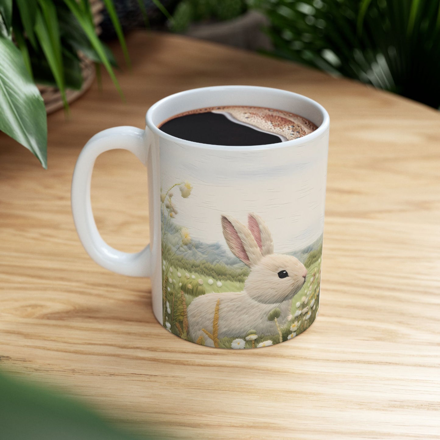 Spring Bunnies Ceramic Mug, (11oz, 15oz)