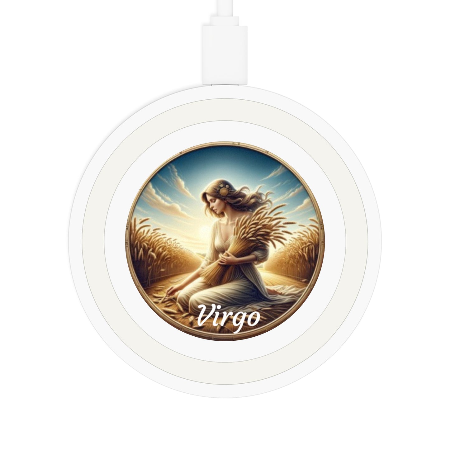 Virgo Zodiac Sign Quake Wireless Charging Pad