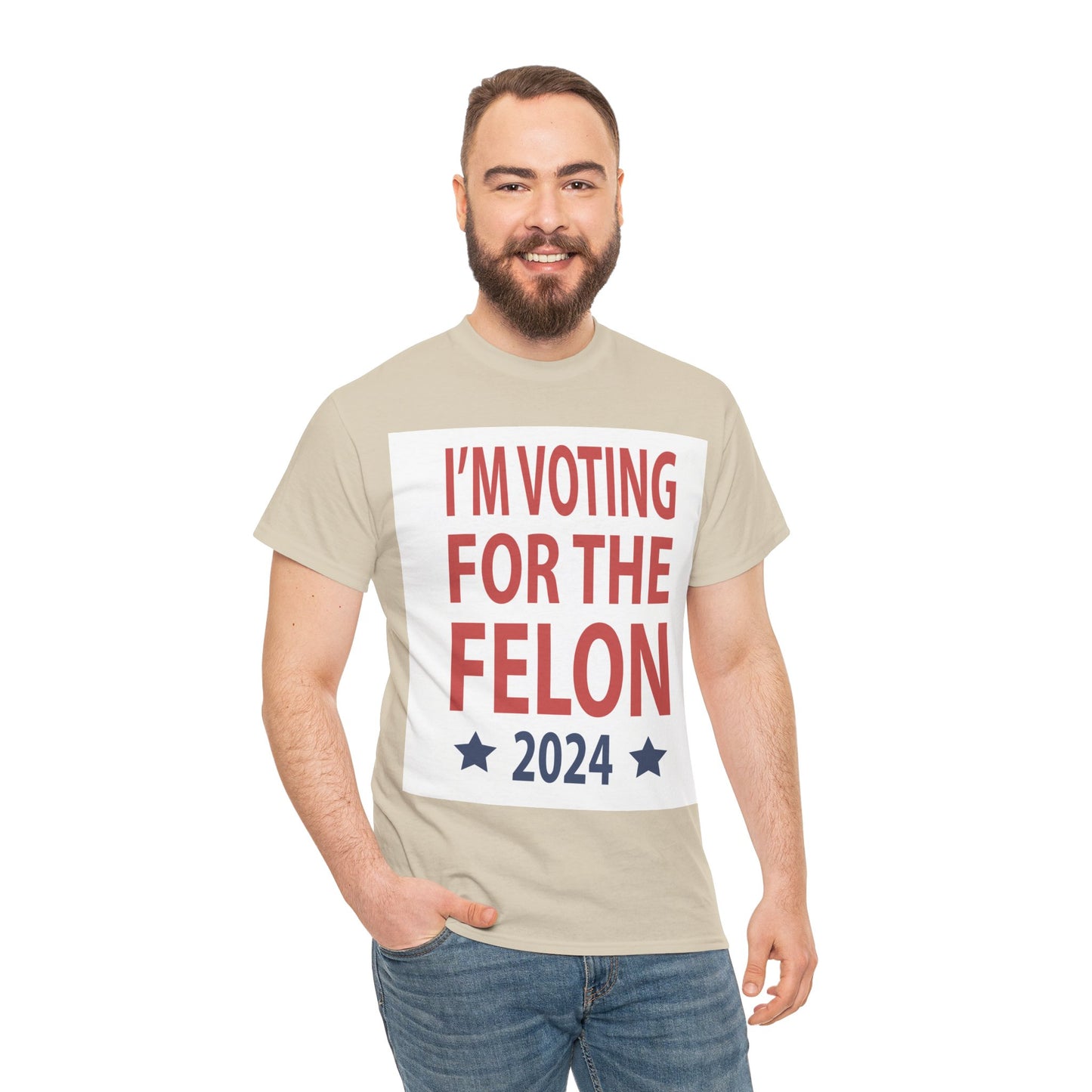 Voting For A Felon Unisex Heavy Cotton Tee