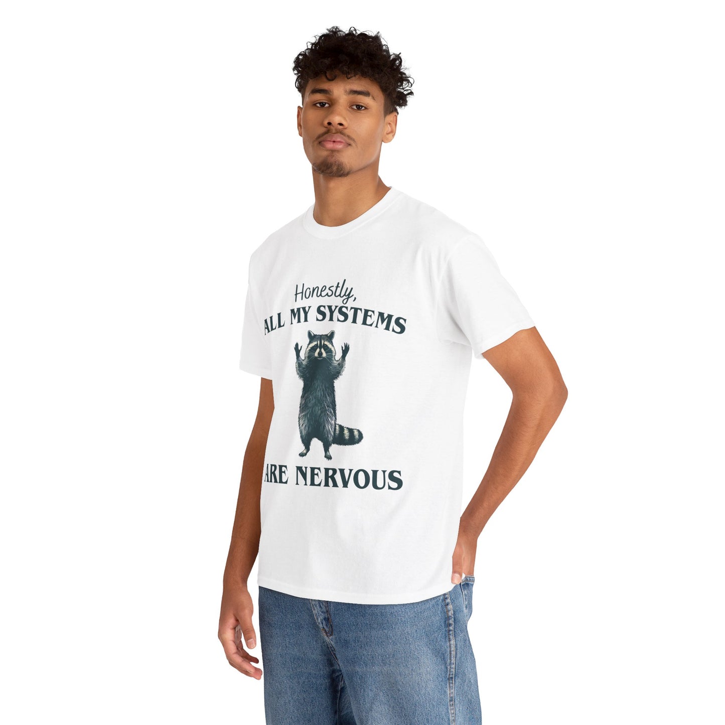 Nervous Racoon Unisex Heavy Cotton Tee